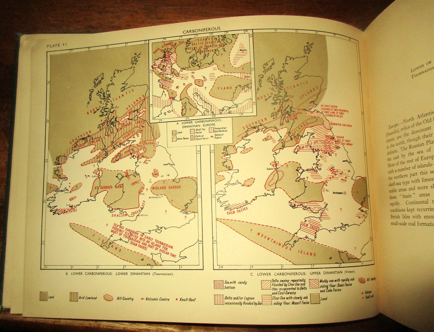 GEOLOGY PALEONTOLOGY PALEOGEOGRAPHICAL ATLAS OF THE UNITED KINGDOM EUROPE Scarce