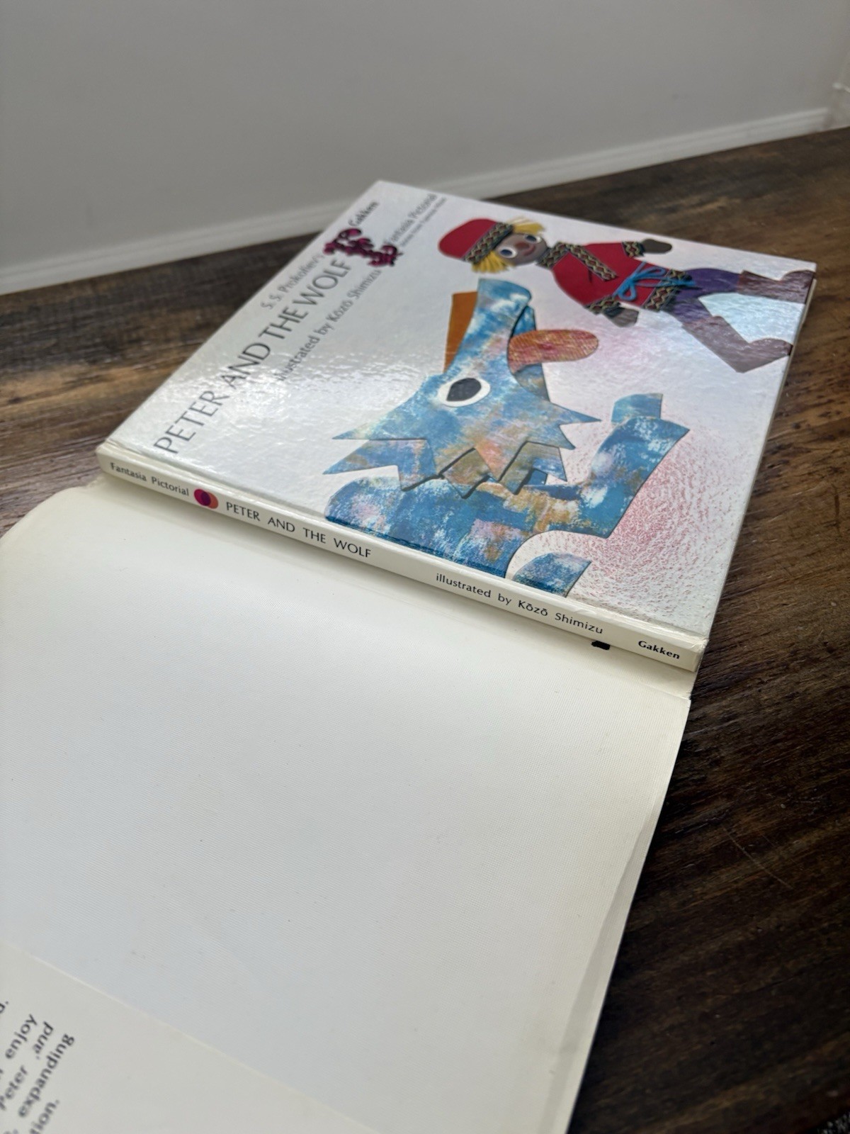Vintage Peter And The Wolf Fantasia Pictorial Gakken Kozo Shimizu 1969 HCDJ Book