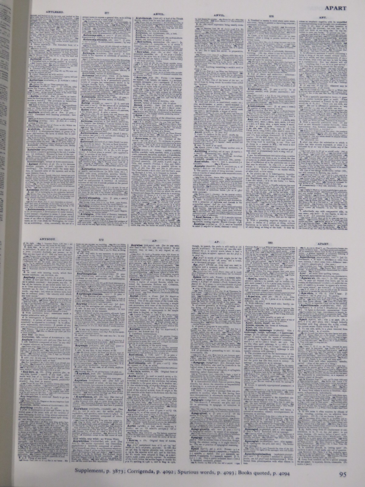 The Compact Edition of The Oxford English Dictionary w/Slipcase Magnifying Glass