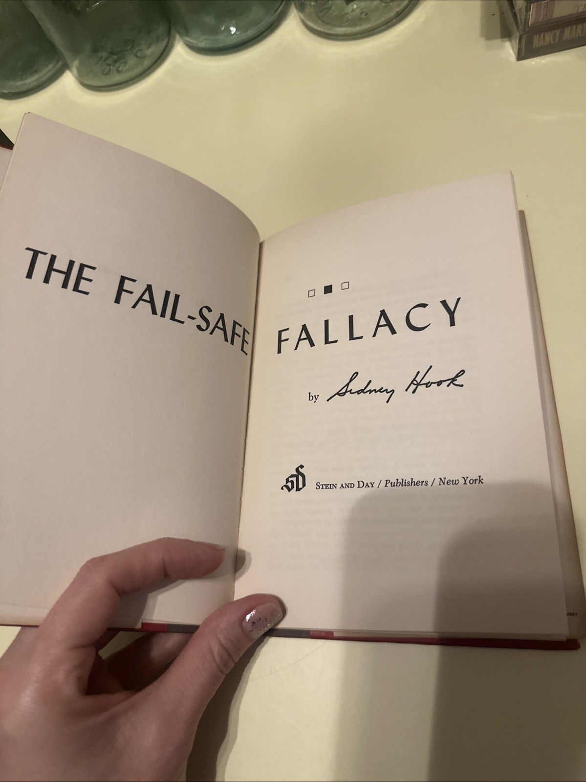1963 FIRST EDITION SIDNEY HOOK THE FAIL-SAFE FALLACY HC COLLECTIBLE VINTAGE BOOK