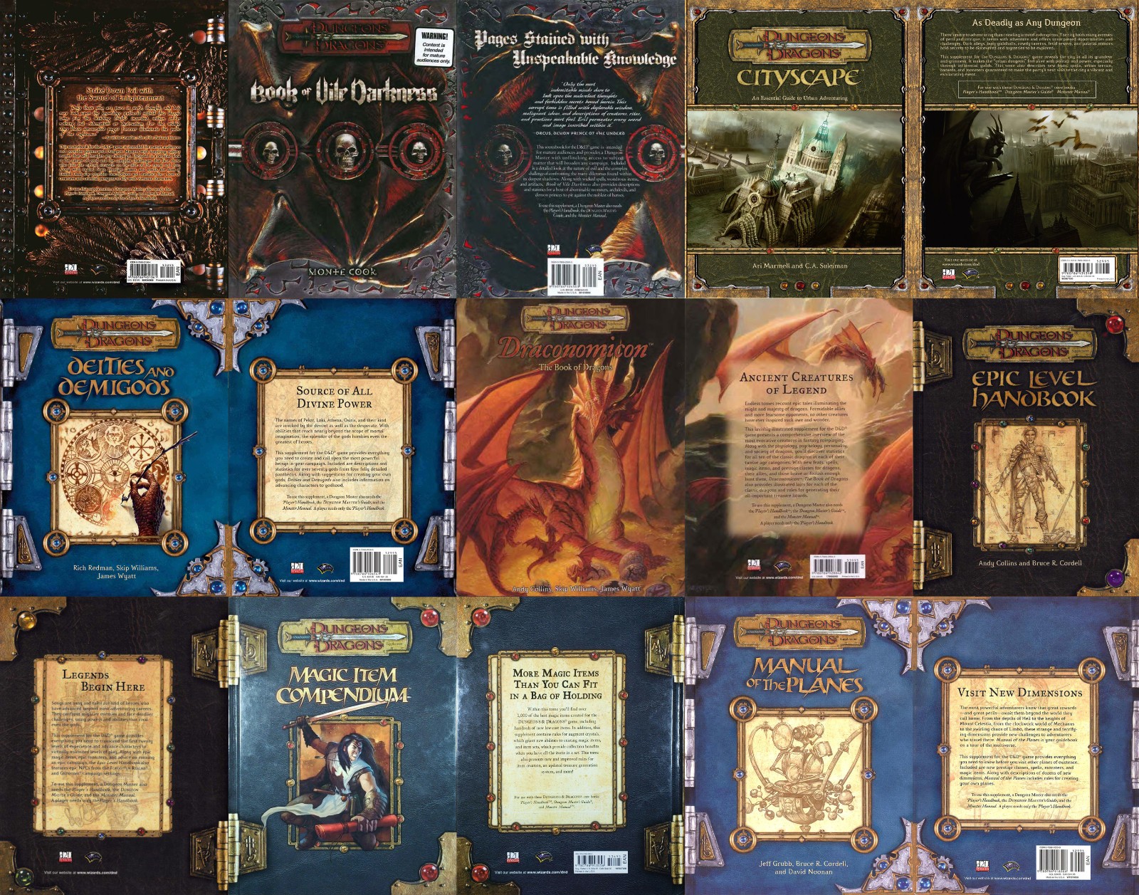 3e Dungeons & Dragons 3rd Edition 3.0 – 3.5e Books D&D WotC
