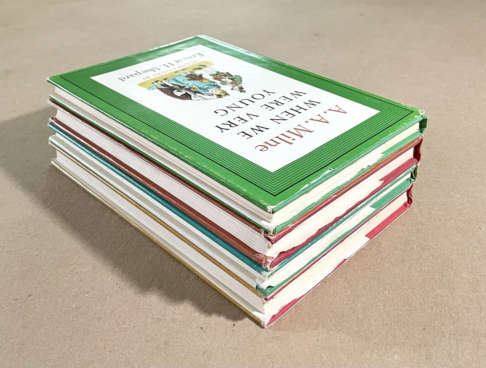 4 LOT: Winnie the Pooh Series, A.A. Milne, 1961 Reprint, HC/DJ, GOOD
