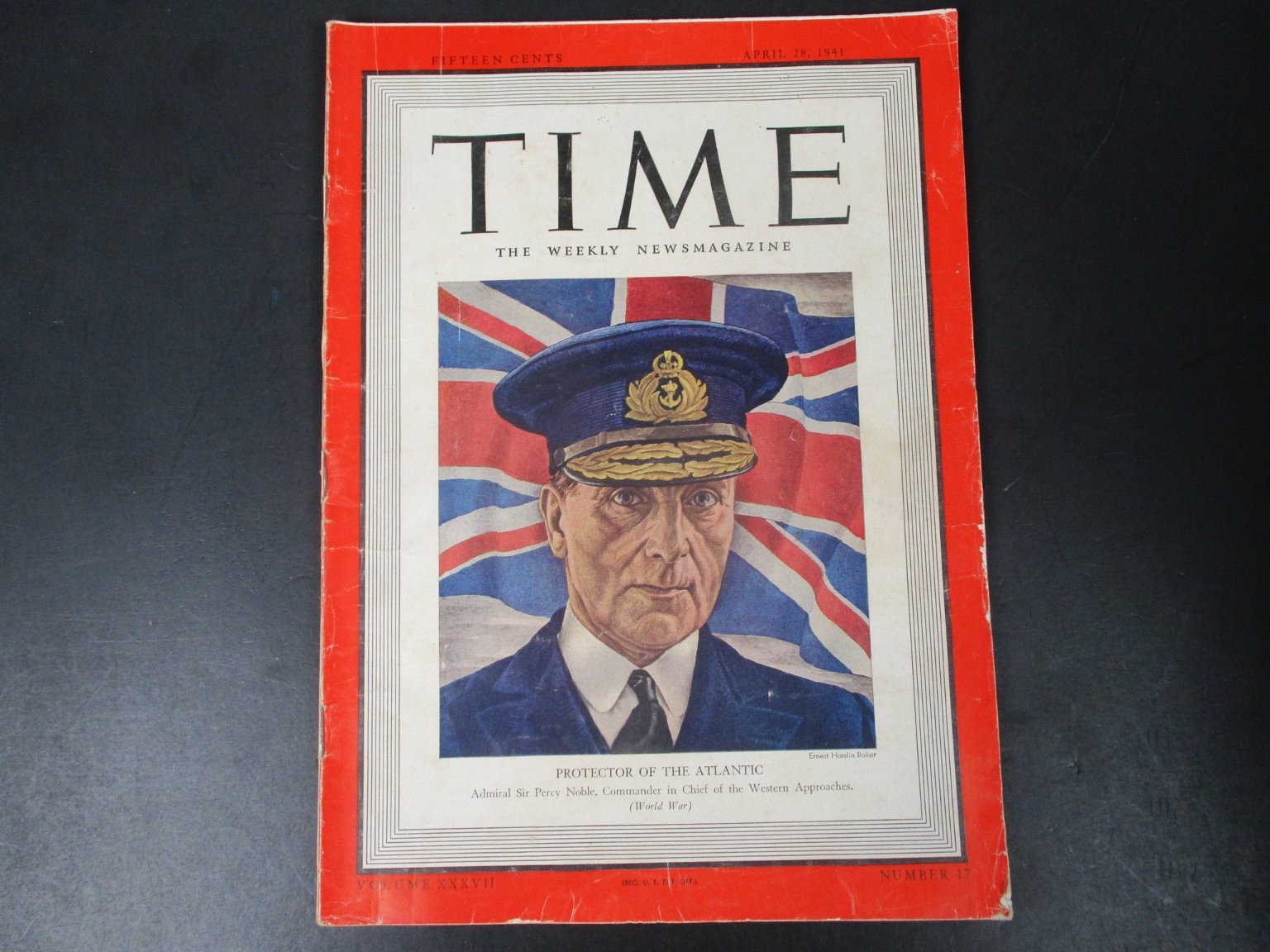 Time Magazine April 28 1941 Vol XXXVII No 17 Admiral Percy Noble VTG