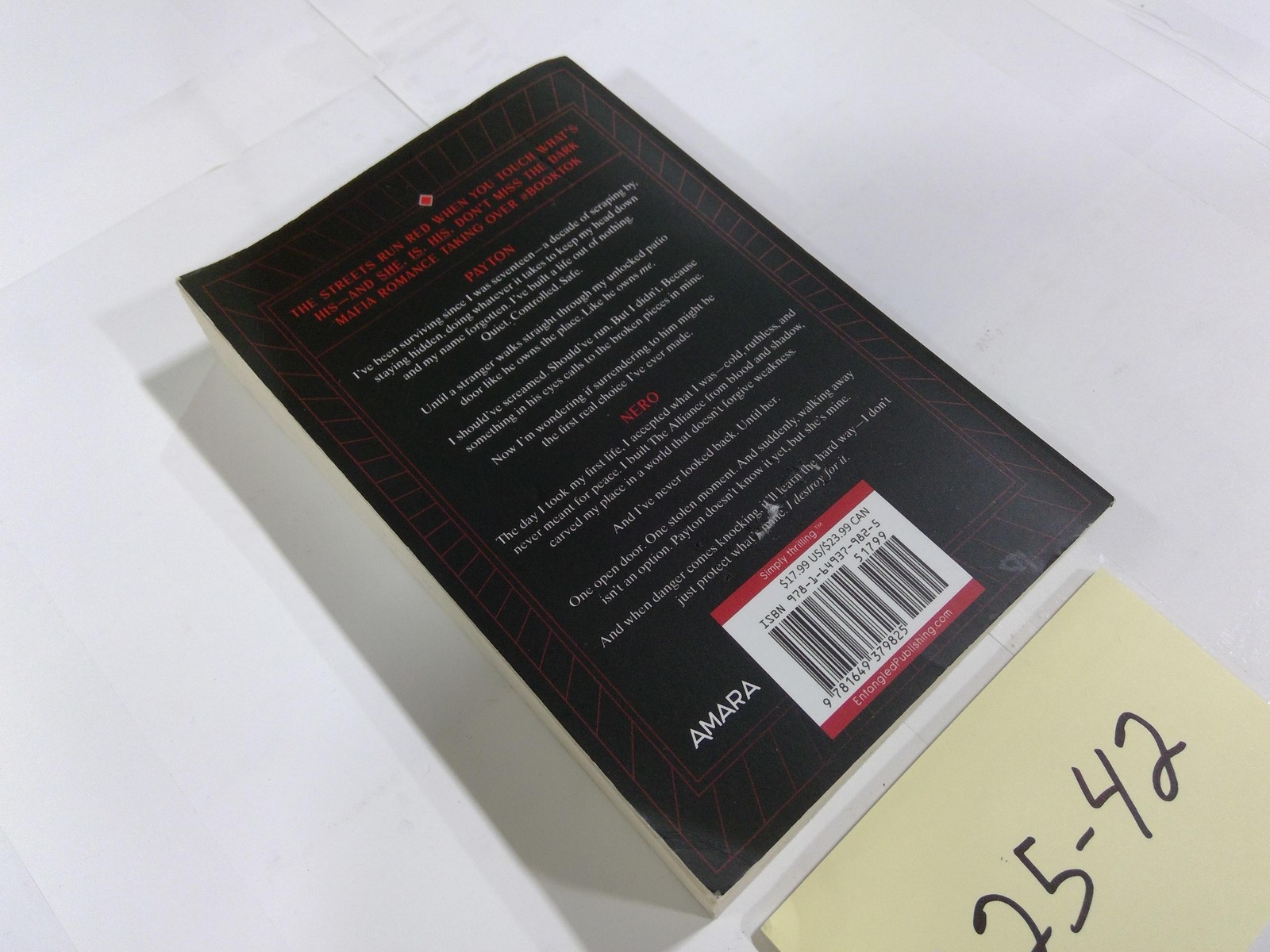 AMARANTH PRESS NERO S J TILLY ALLIANCE SERIES DARK MAFIA ROMANCE PAPERBACK