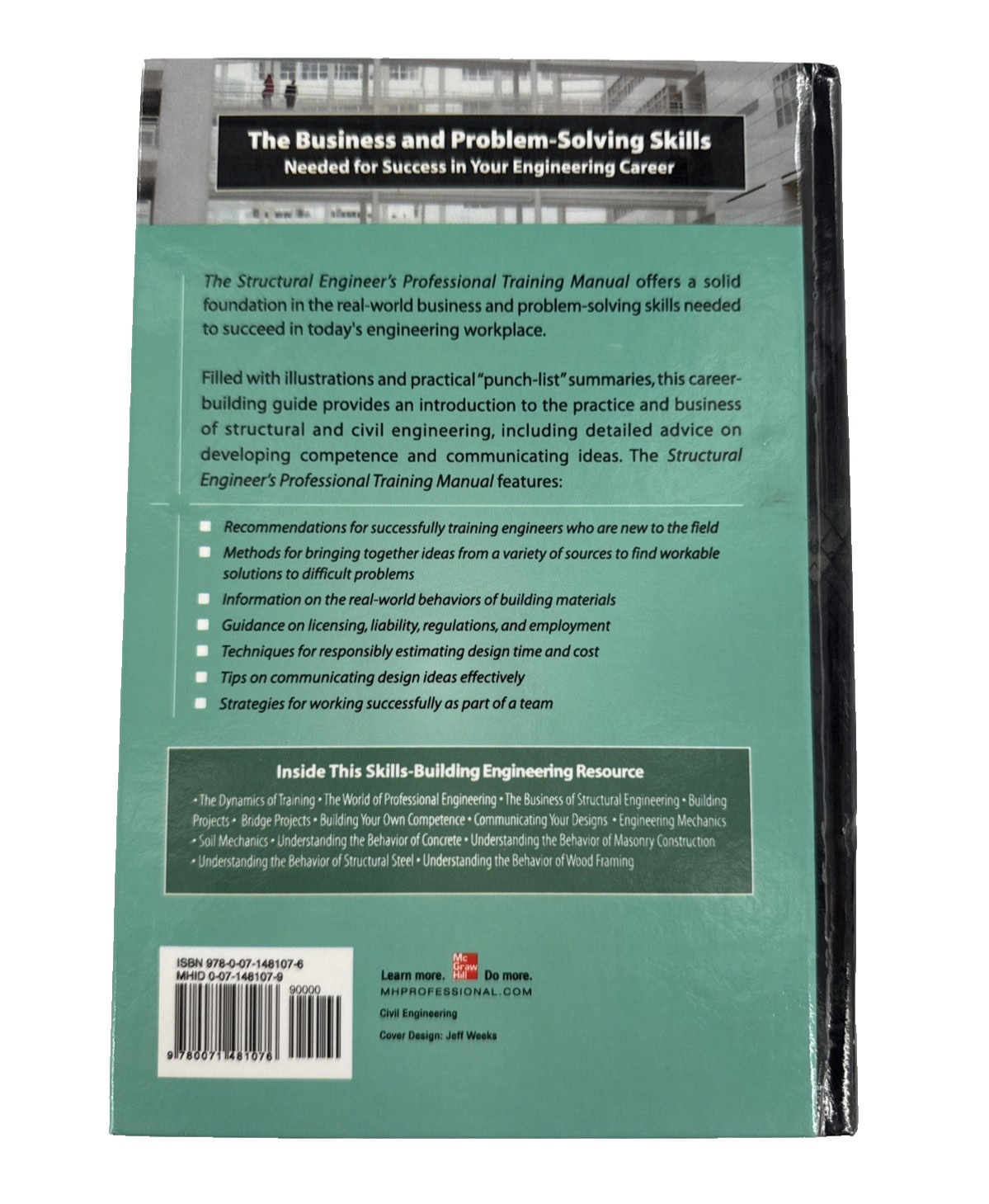 The Structural Engineer&rsquo;s Professional Training Manual Hardcover