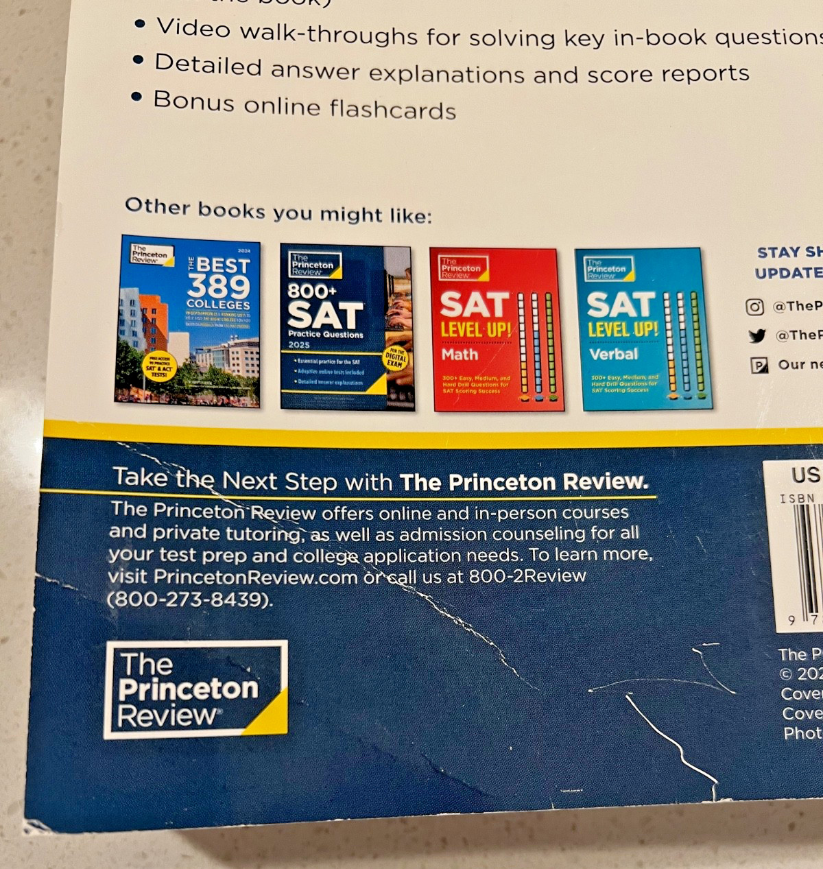The Princeton Review Digital SAT Prep 2025 Paperback 715 Pages Pre Loved