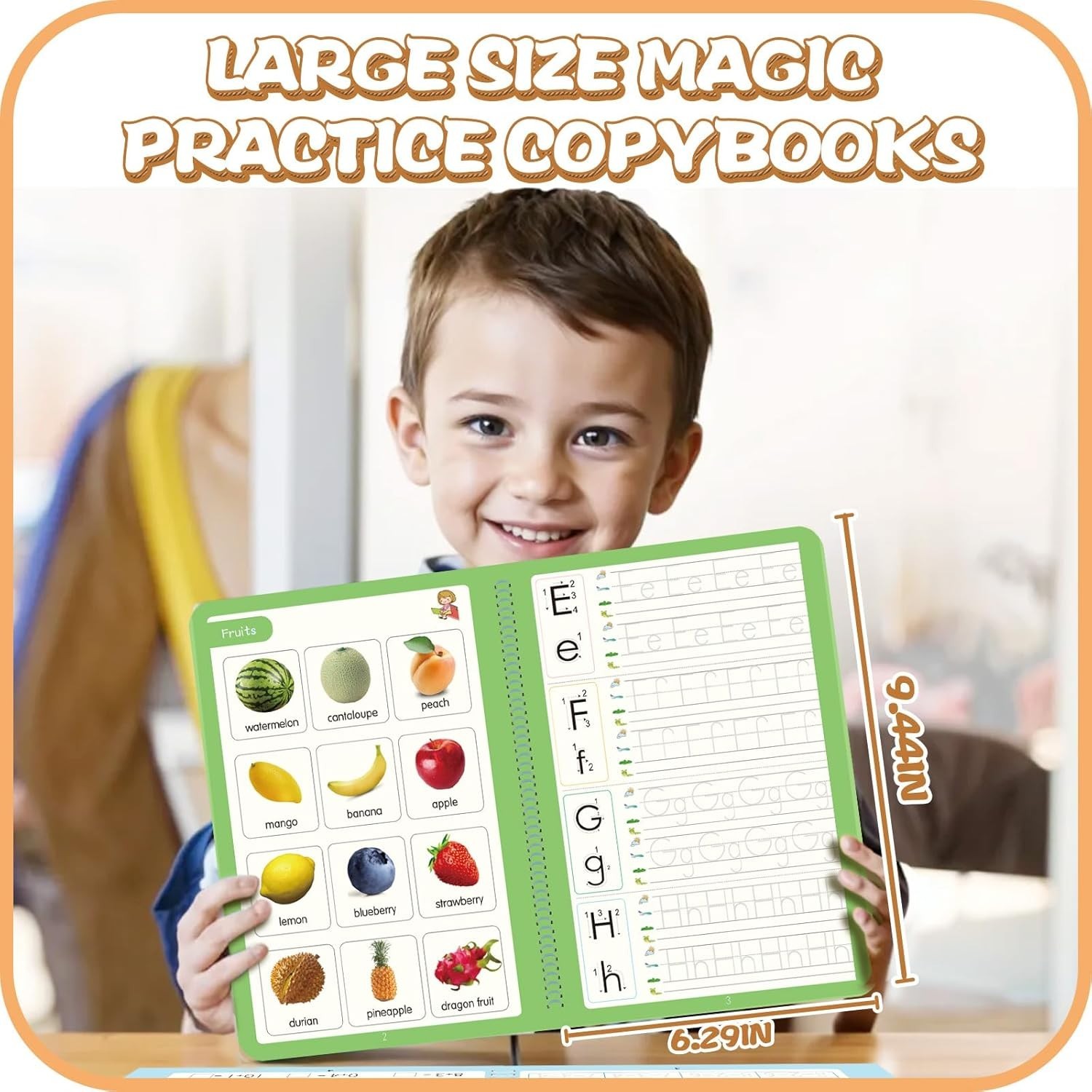 Magic Practice Copybook Set – 5 Reusable Books for Kids Age 3-8, Calligraphy Joy