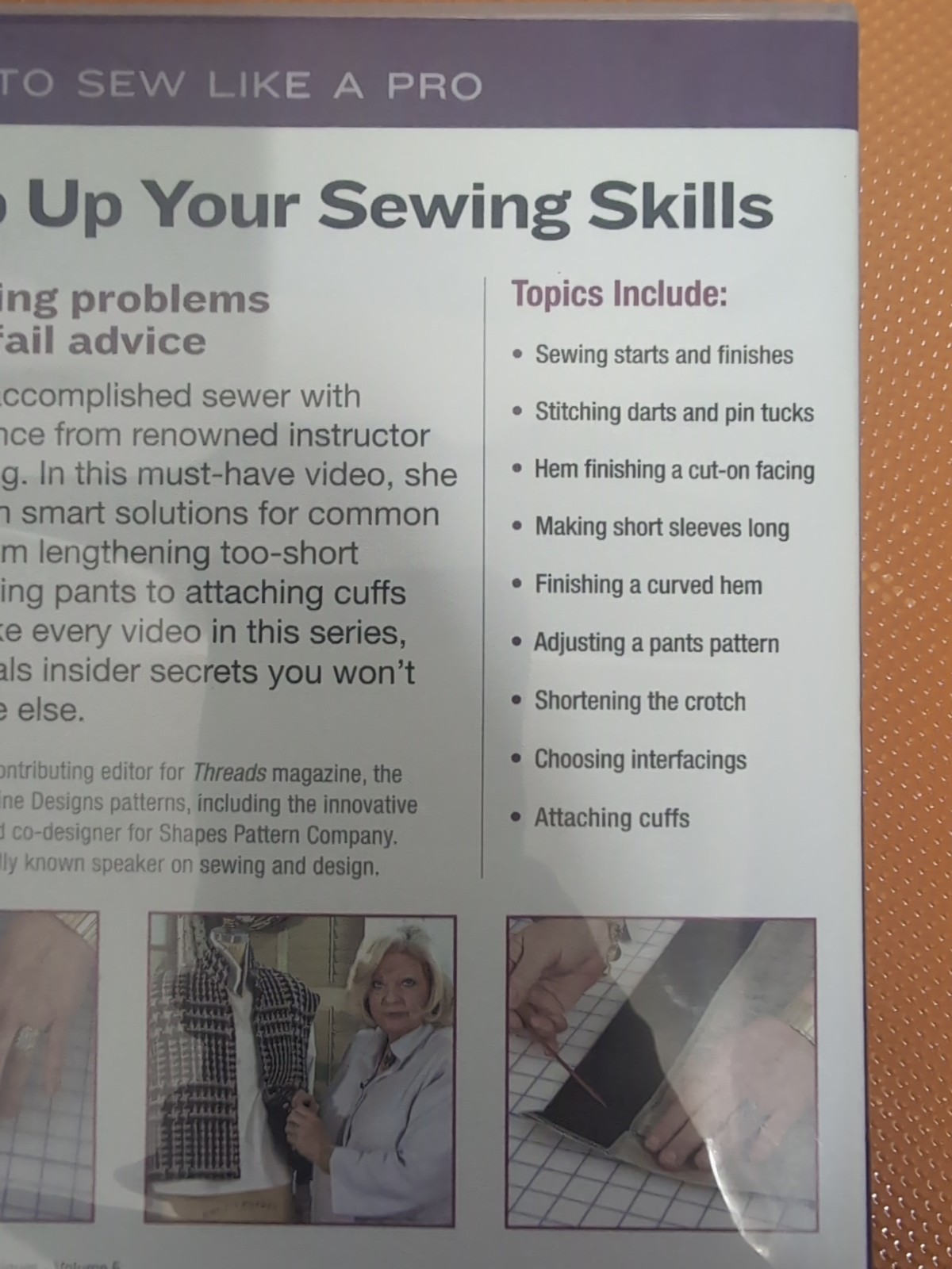 Threads Industry Insider Techniques, Vol. 5 by Cutting, Louise DVD 📀