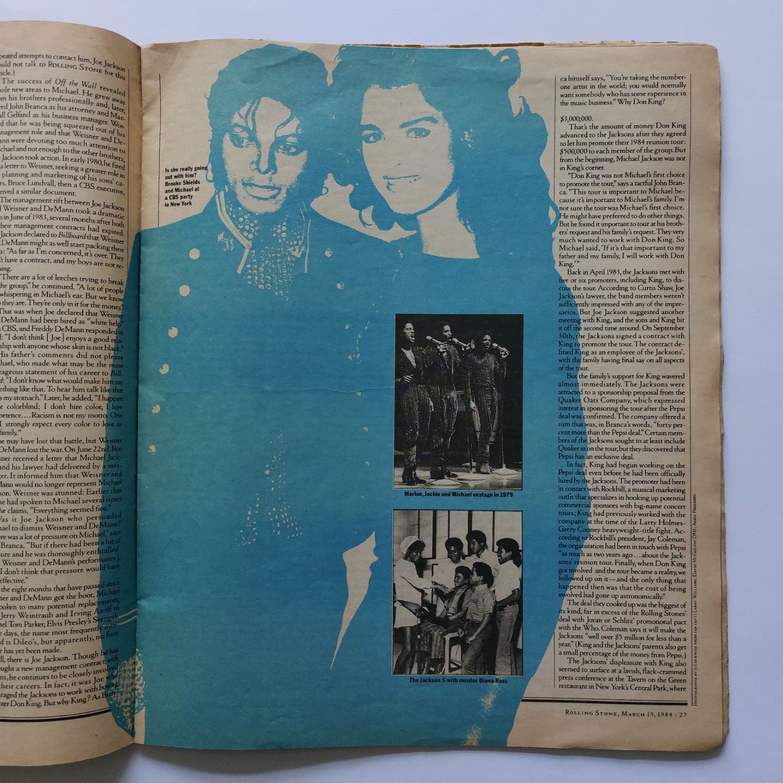 MICHAEL JACKSON – Rolling Stone – RARE USA Magazine Issue 417 (MAR 1984)