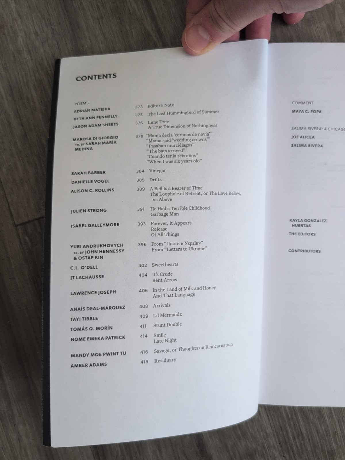 Poetry Magazine March 2024 Vol 223 No 5