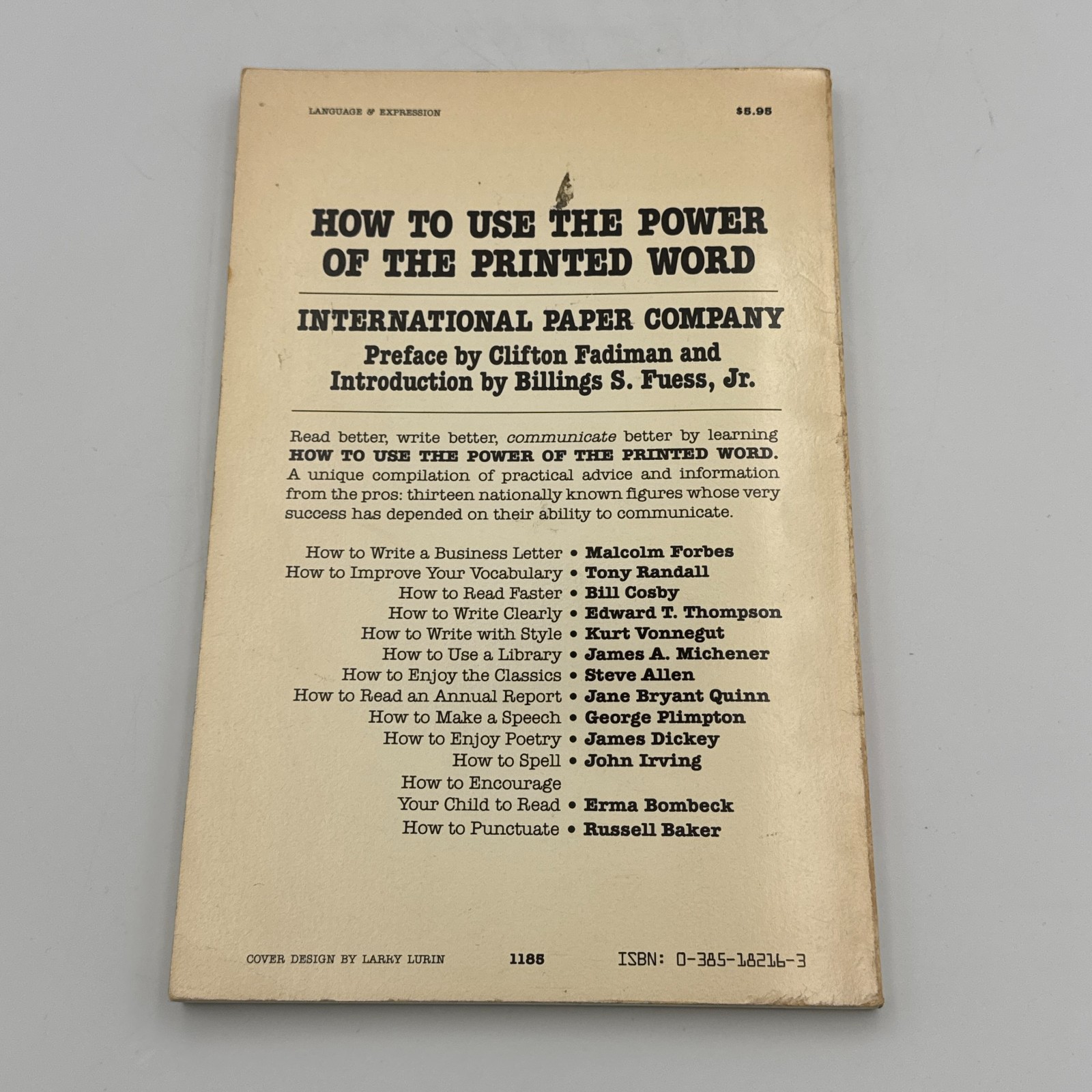How to Use the Power of the Printed Word Paperback 1985 International Paper Co