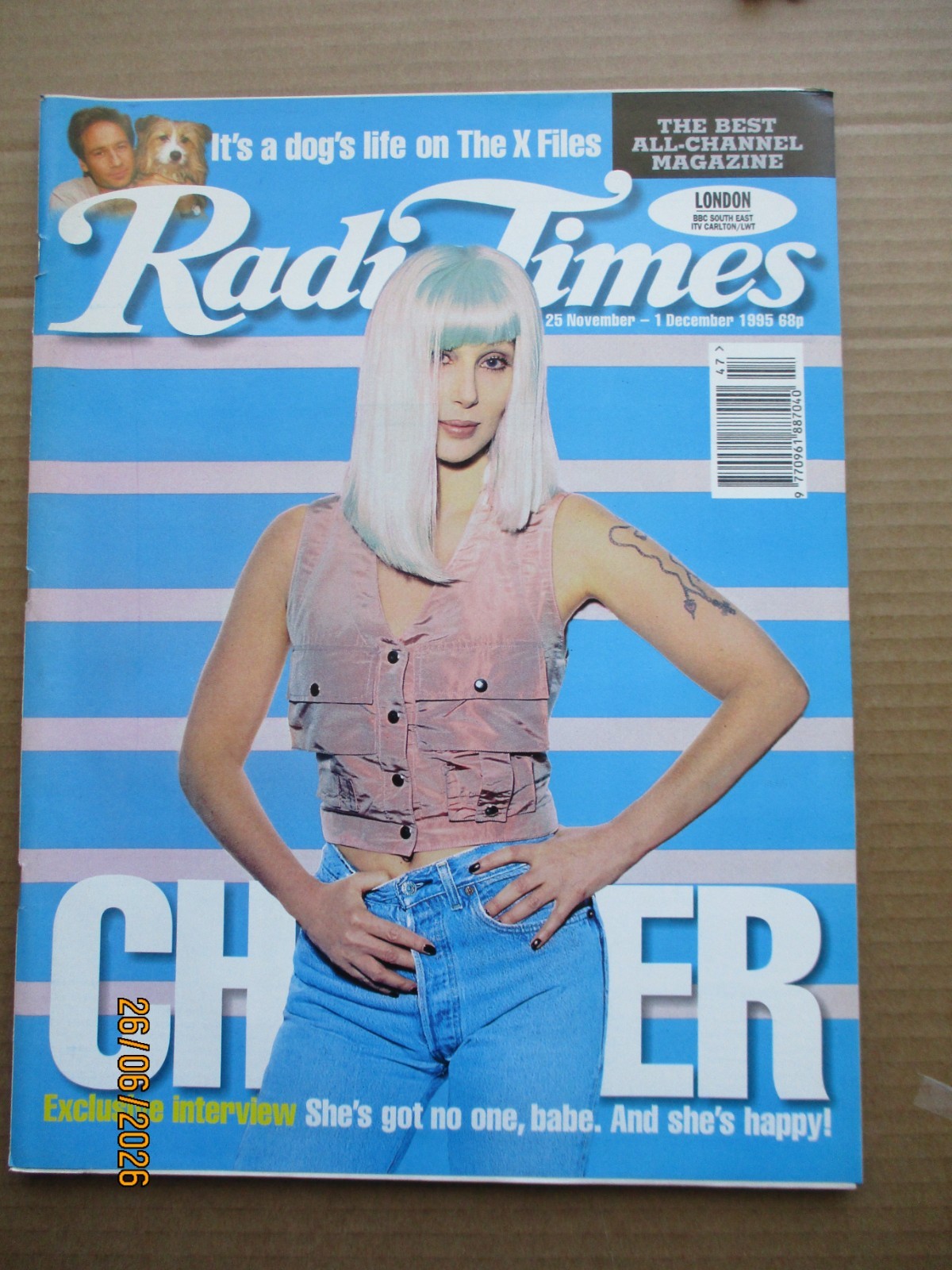 Radio Times magazine 25 November 1 December 1995 Cher Cover