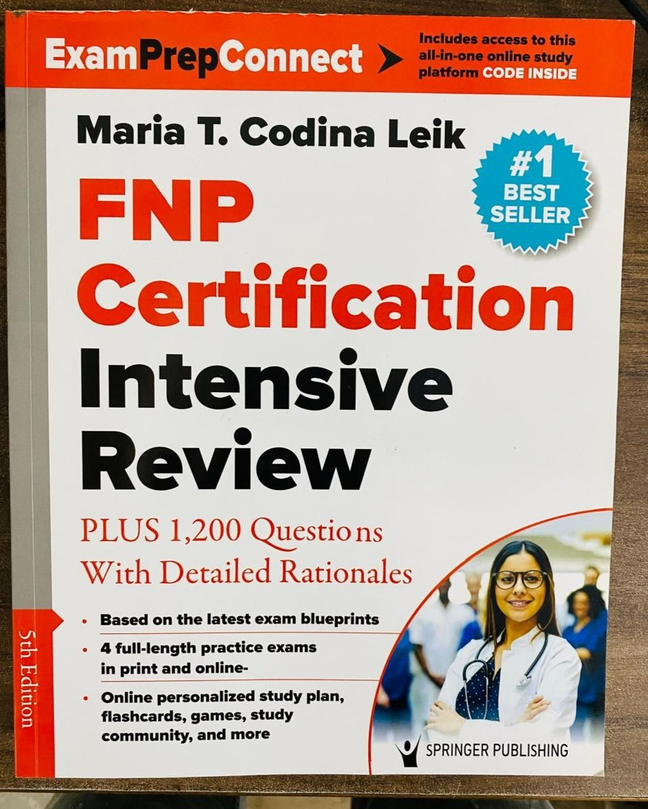 FNP Certification Intensive Review: PLUS 1,200 Practice Questions USA STOCK