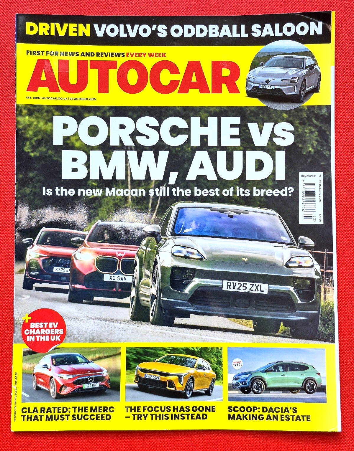 Autocar 22 Oct 2025 – AUDI SQ5 v BMW X3 v PORSCHE MACAN -EV CHARGER SITES SURVEY