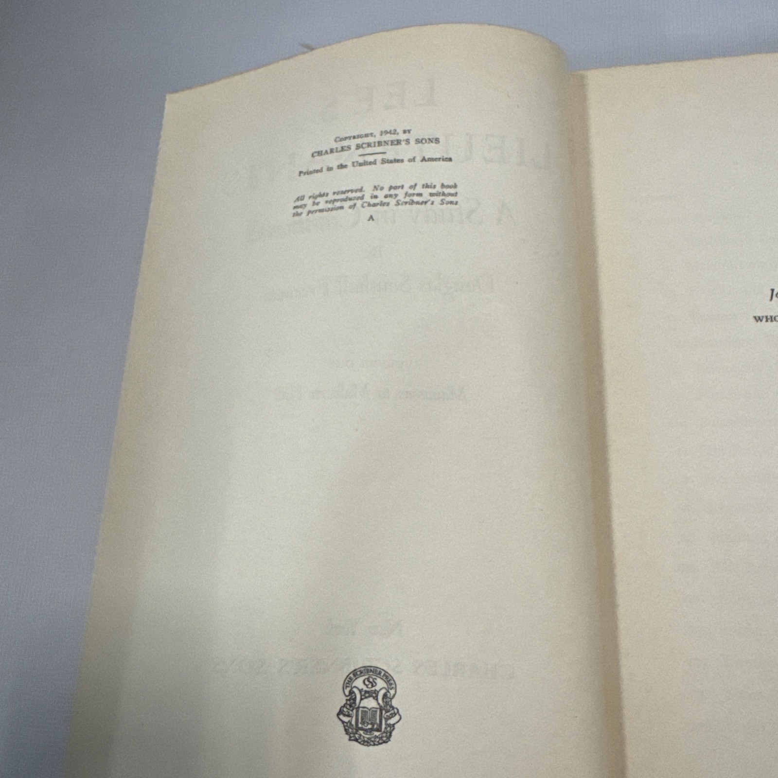 Lee’s Lieutenants by Douglas Southall Freeman 3 Vol, 1st Print, 1942-44 Signed