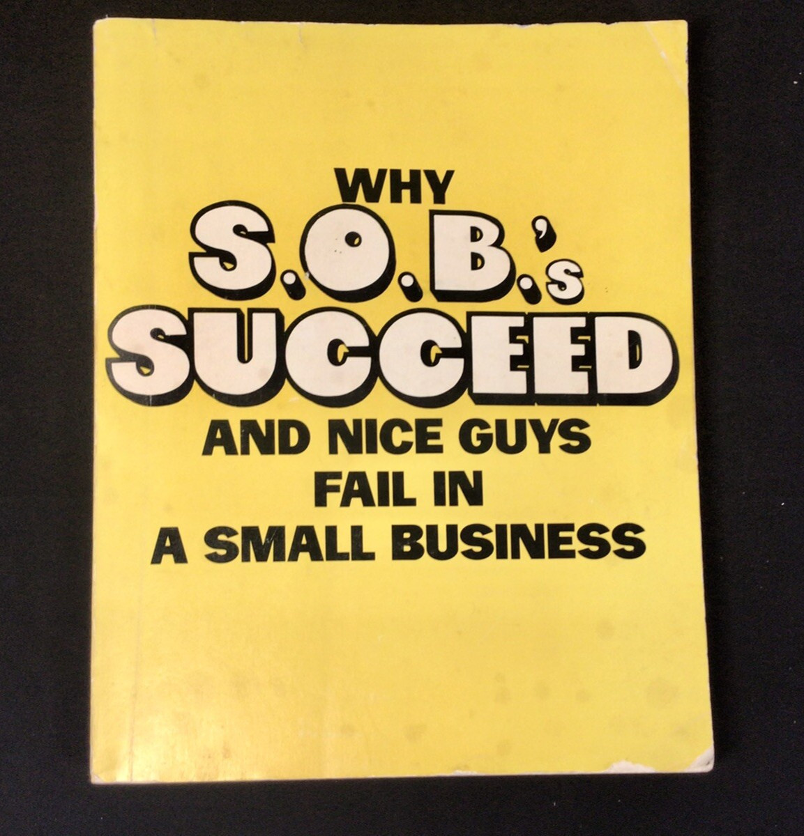 Why SOB&rsquo;s Succeed & Nice Guys Fail in Small Business – Soft Cover Book – Startup