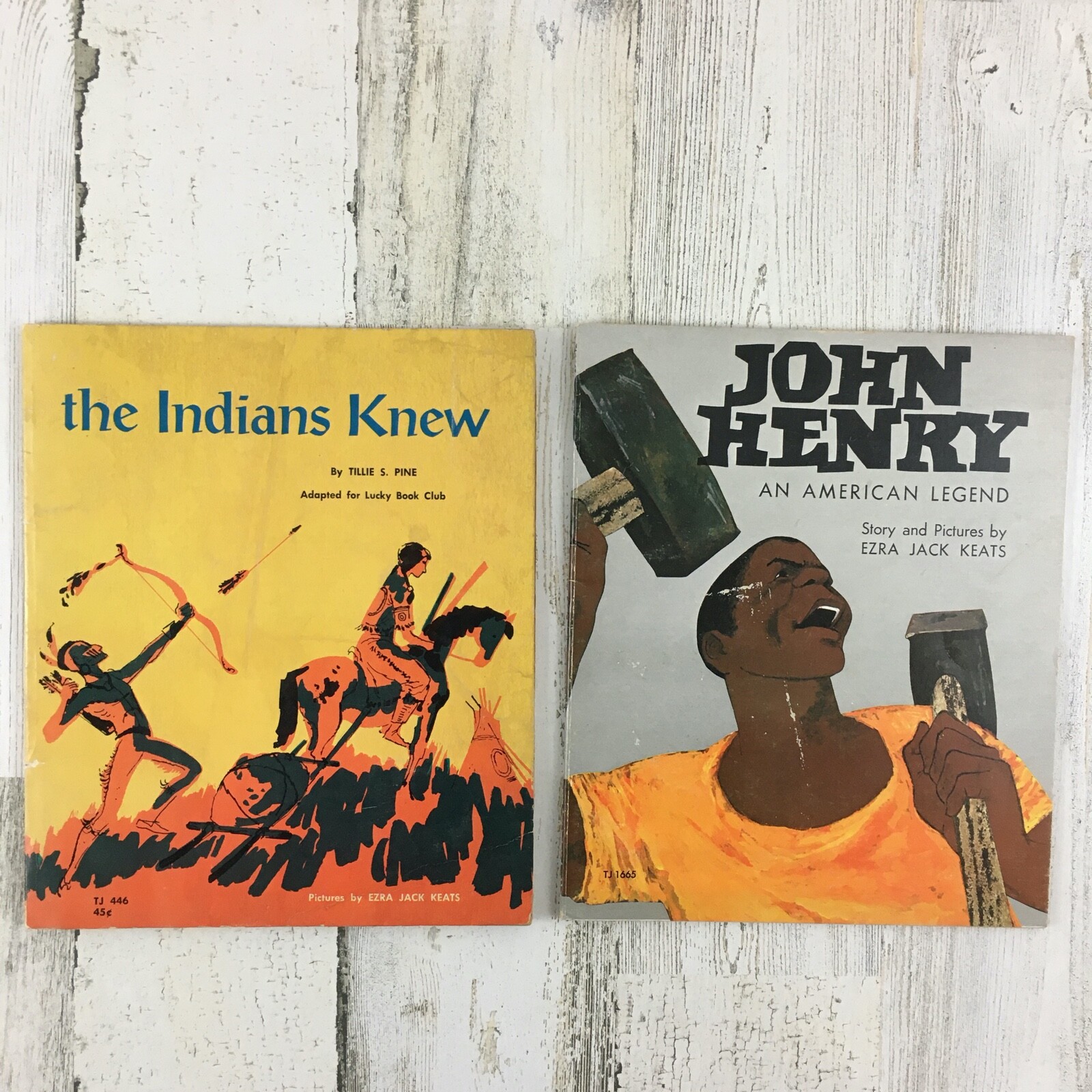 Lot The Indians Knew John Henry Vtg Scholastic Ezra Jack Keats
