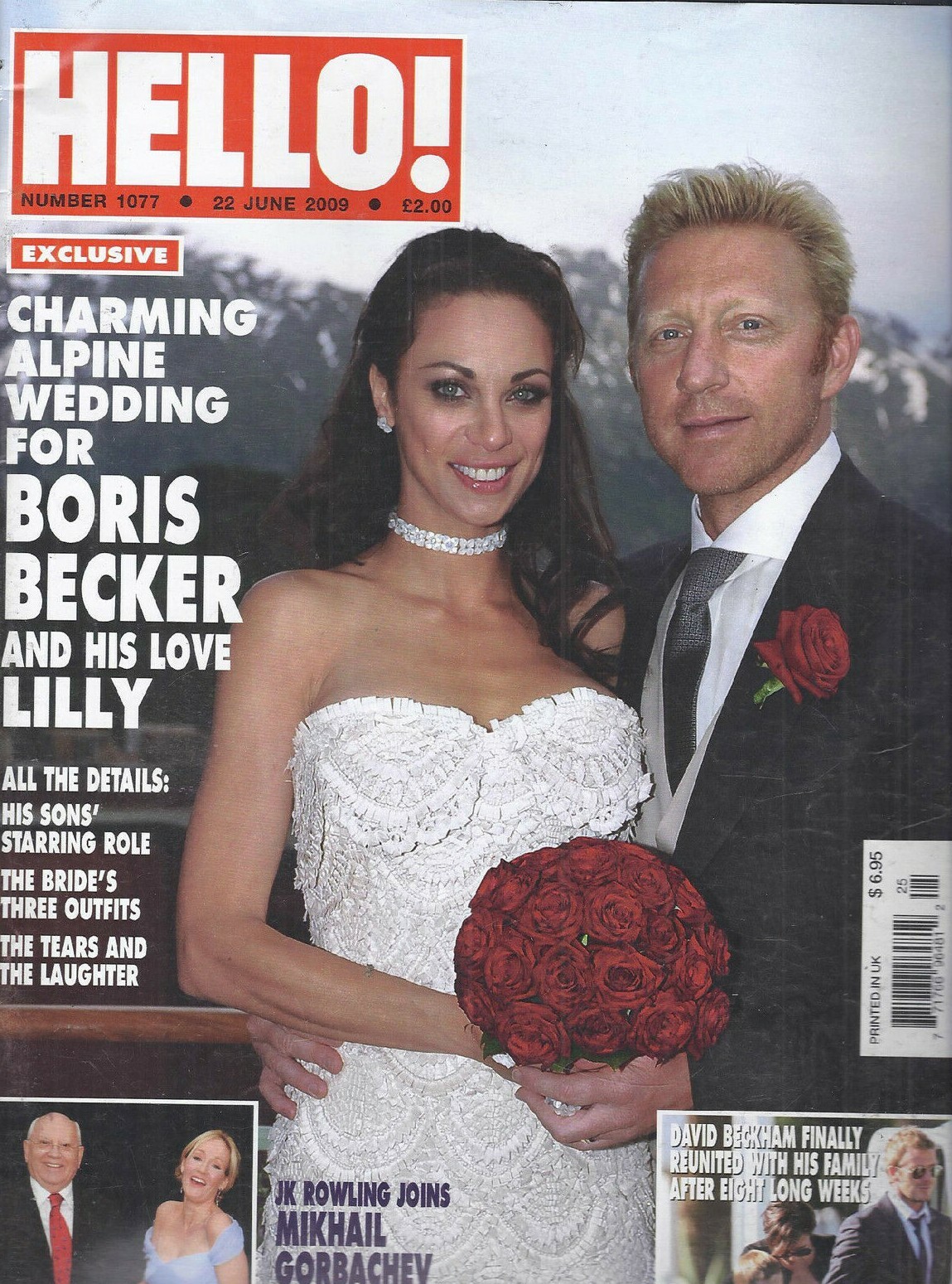 Hello Magazine Boris Becker Wedding Mikhail Gorbachev David Beckham Queen Rania