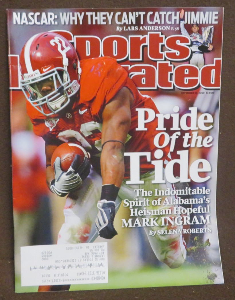 3920 SPORTS ILLUSTRATED NOVEMBER 30 2009 MARK INGRAM PRIDE OF THE TIDE
