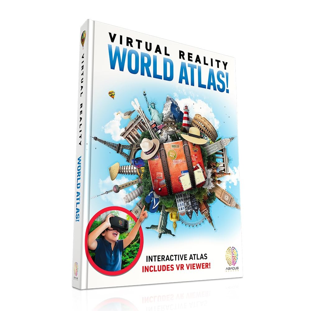 Abacus Brands Interactive VR World Atlas Book – Explore and D – Book – Very Good