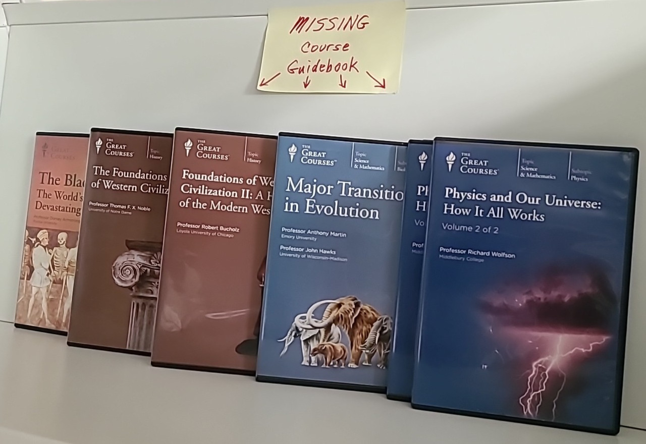 Great Courses complete sets [DVDs & Course Guidebooks] Various Topics OPENED