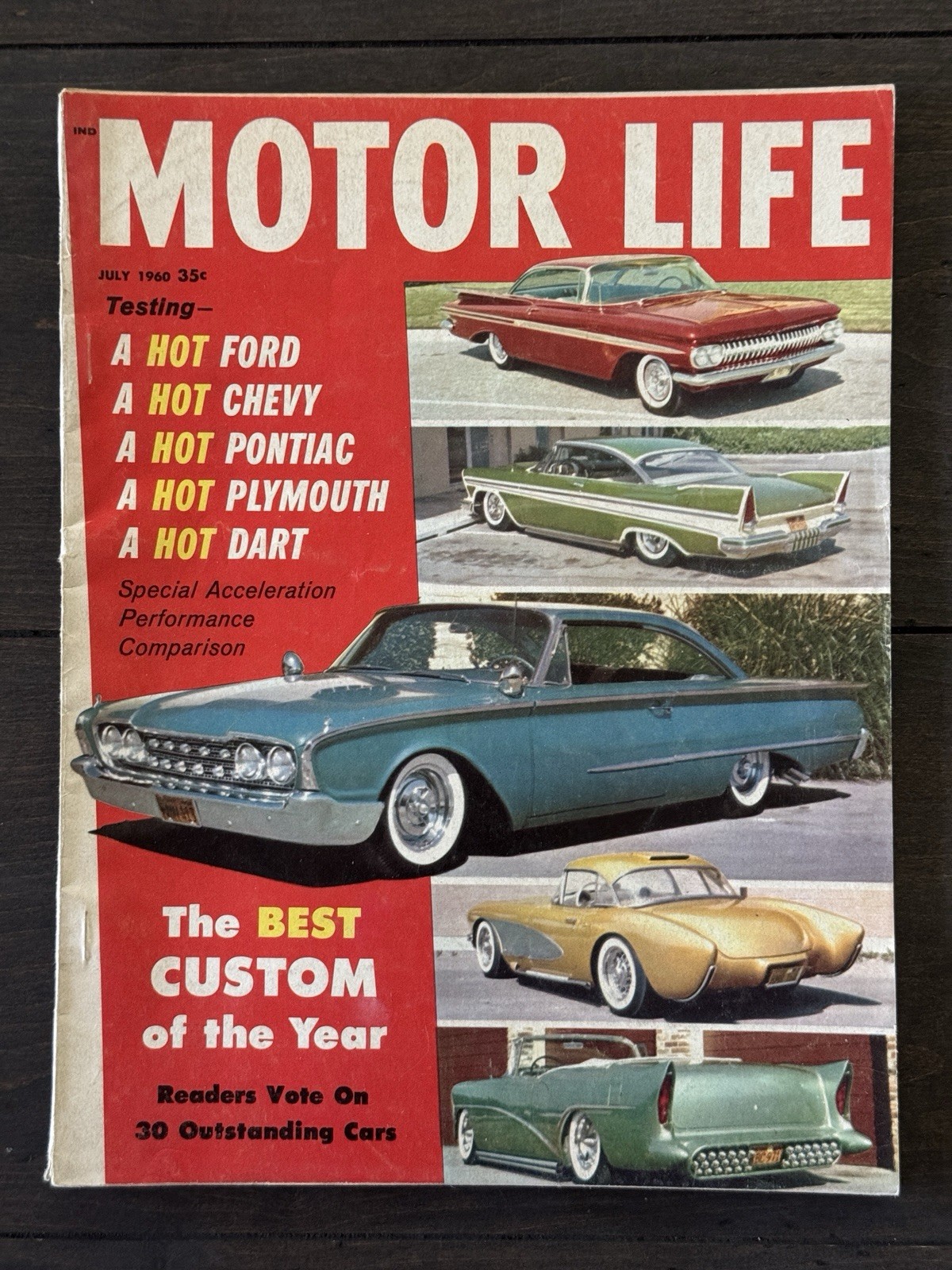 Motor Life – July 1960 Testing Ford, Chevy, Plymouth & More No Label – Very Good