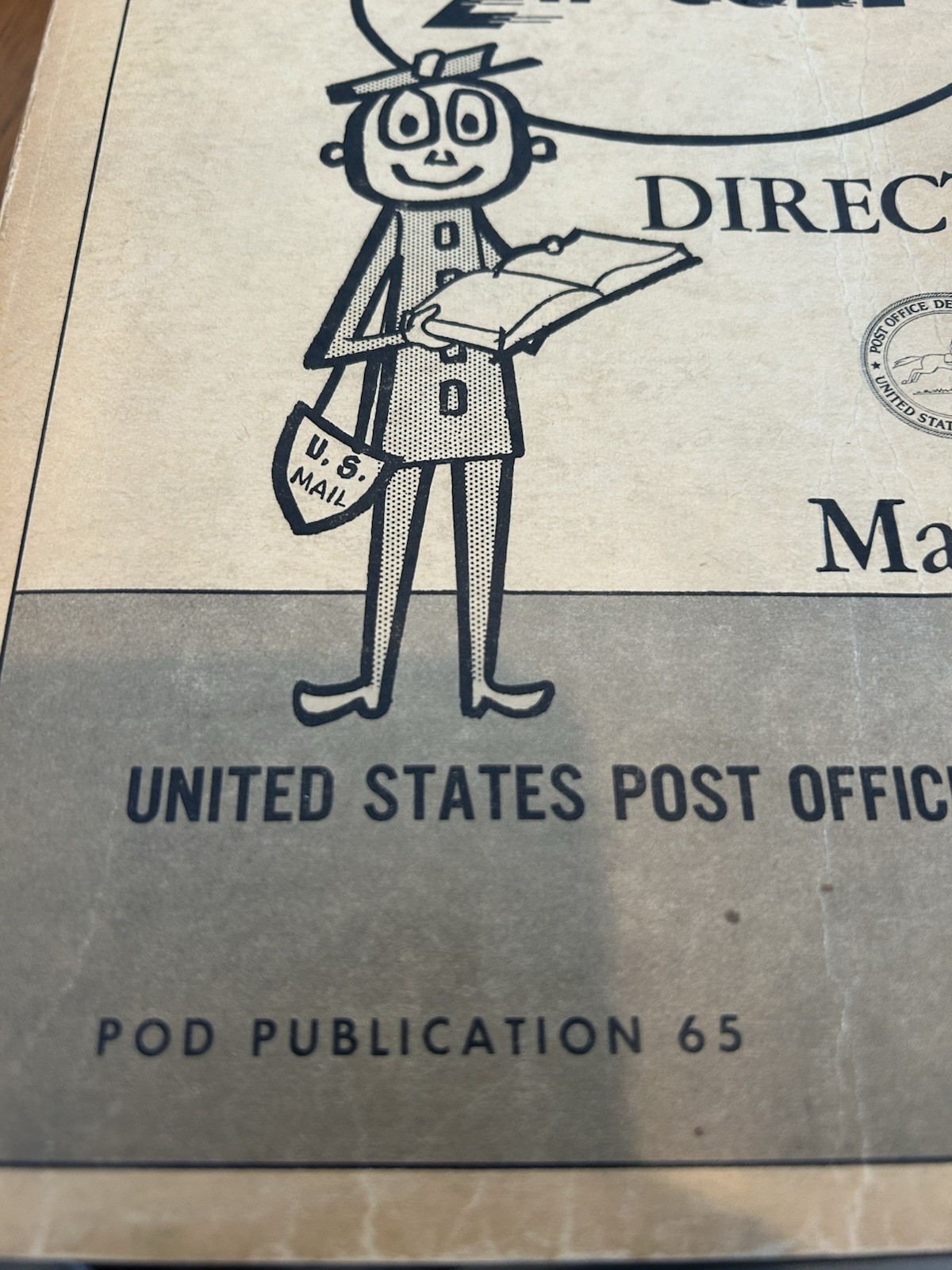 Vintage U.S. Postal National Zip Code Directory March 1968 Mr Zip – 1,600+ Pages
