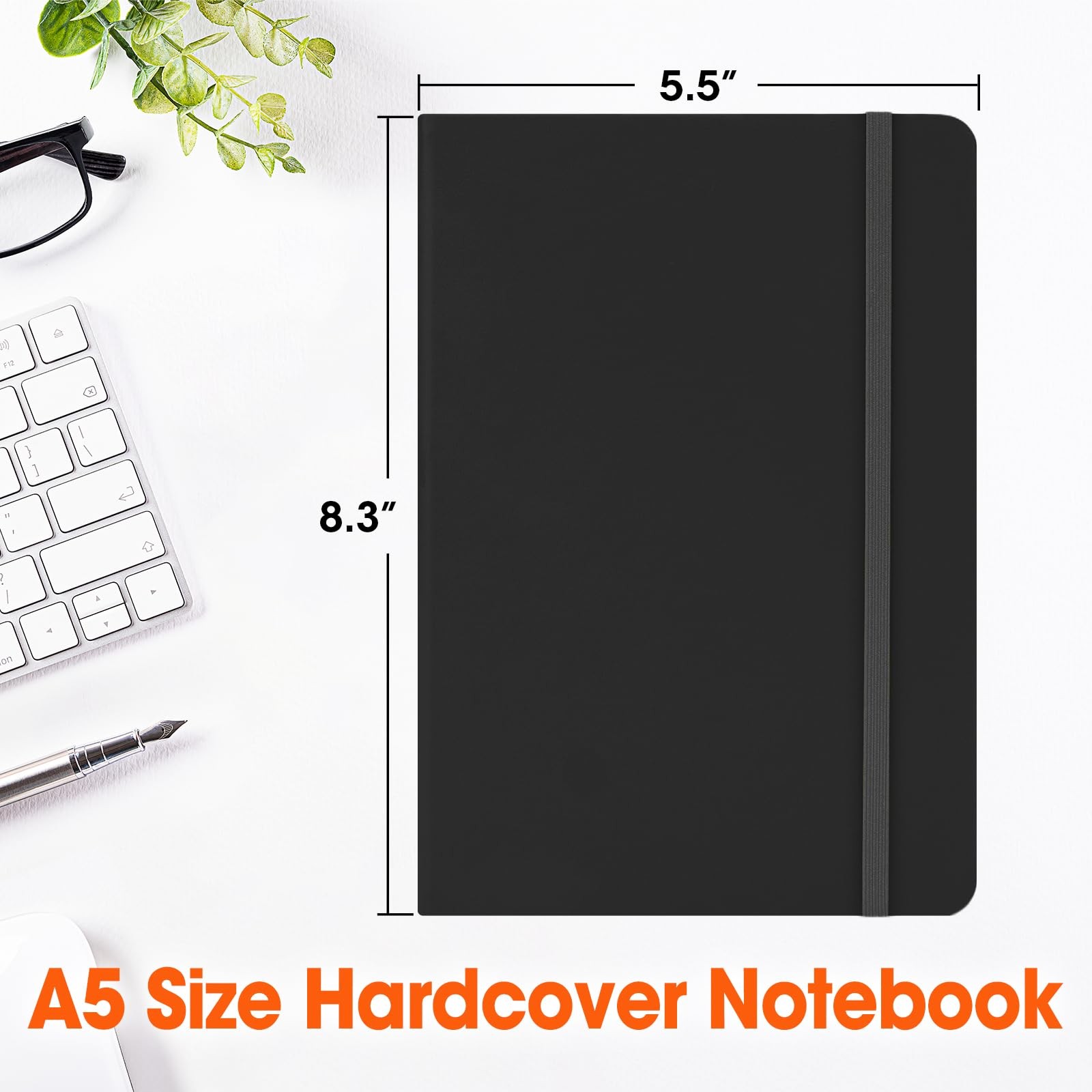 6 Pack Lined Journal Notebook for Work, 200 Pages, Medium 5.5 in x 8.3 in, A5…
