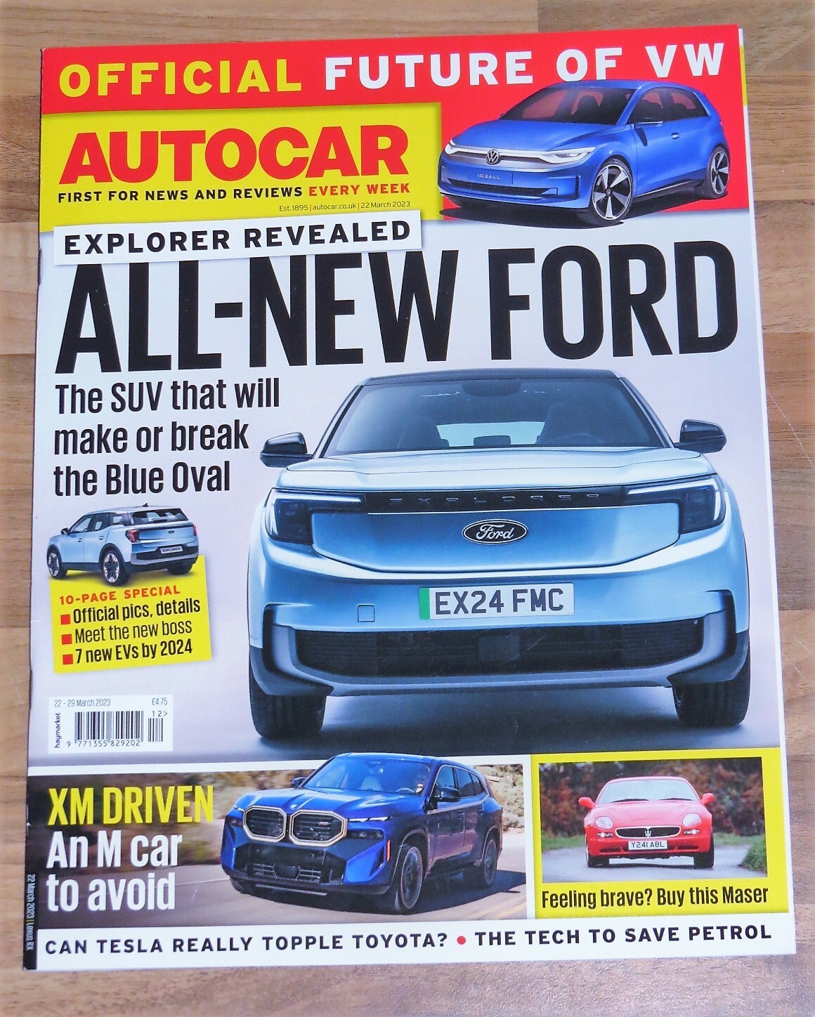 Autocar 22 Mar 2023 – FORD of EUROPE FEATURE – BMW XM – USED MASERATI 3200 GT
