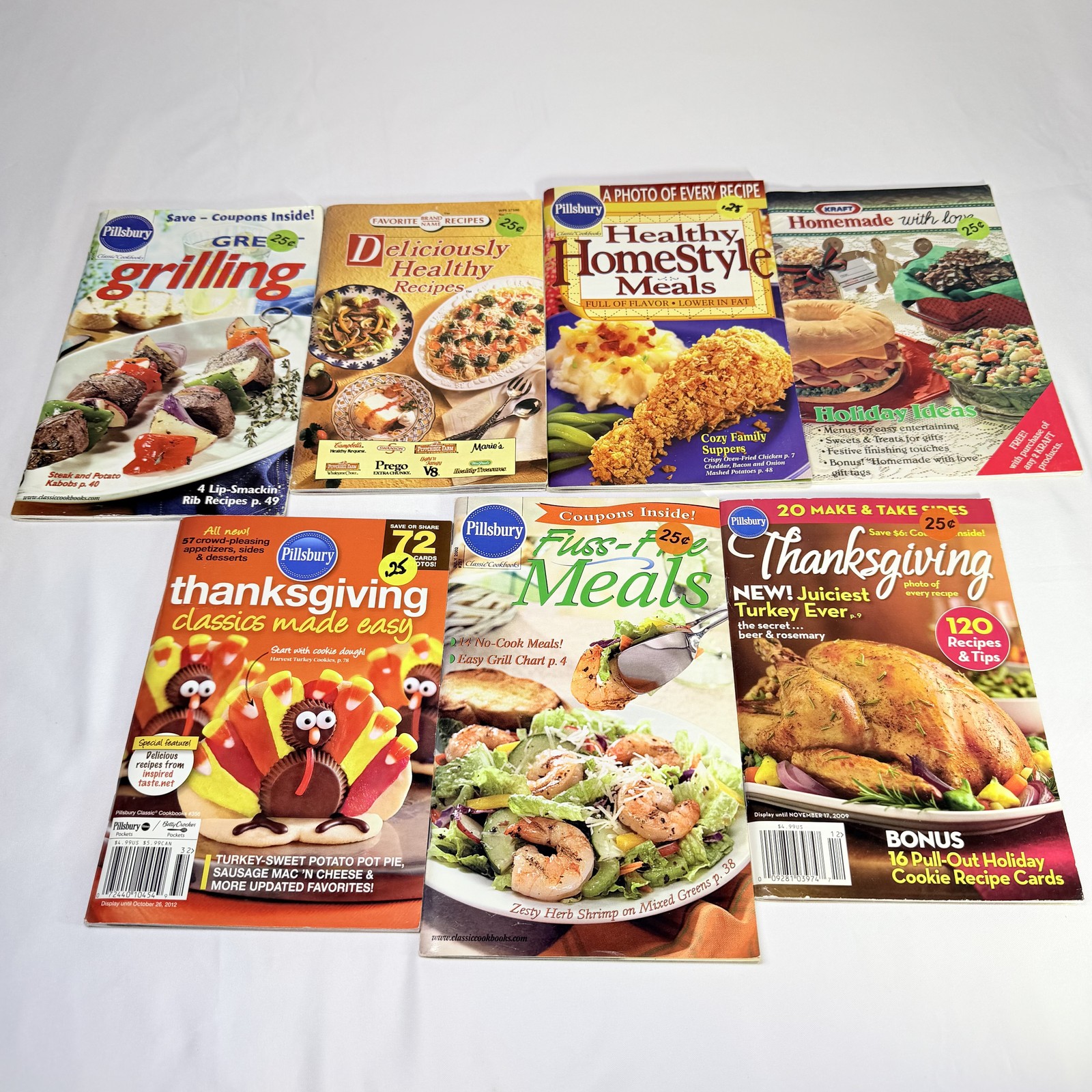 Pillsbury Classic Cookbooks Magazine Lot of 6 Holiday Grilling Healthy Meals