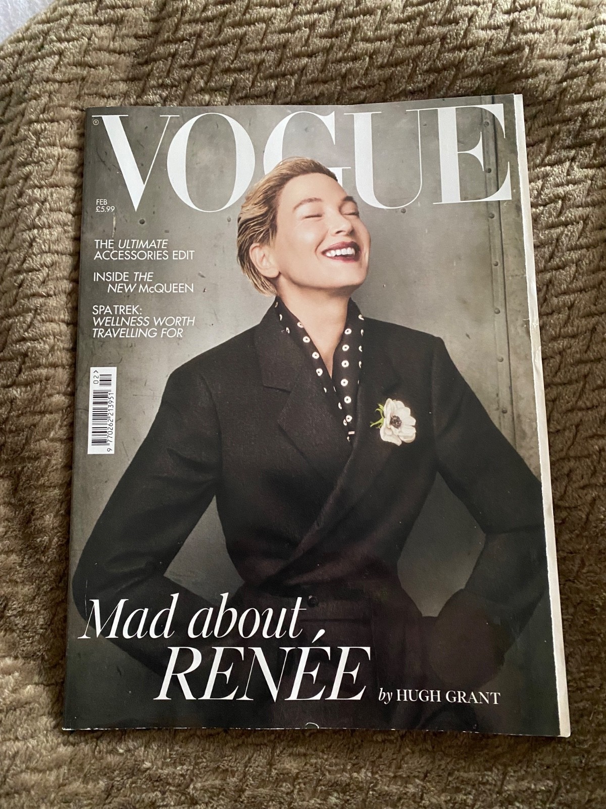 British uk vogue February 2025 Hugh Grant Renee Zellweger McQueen Lily Fontaine