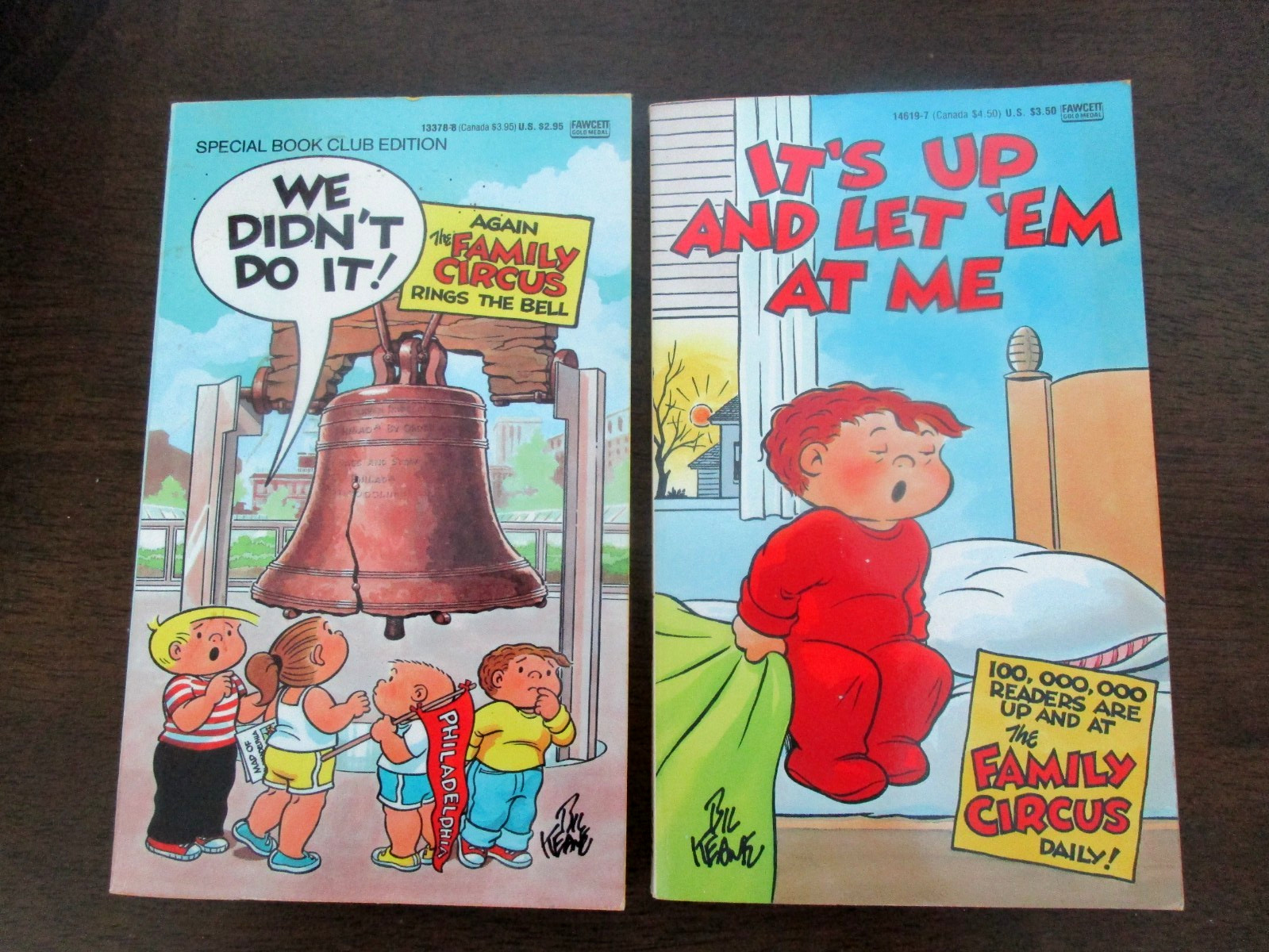 Family Circus Paperback Books Lot Of 2 Bil Keane Vintage 1989-1991