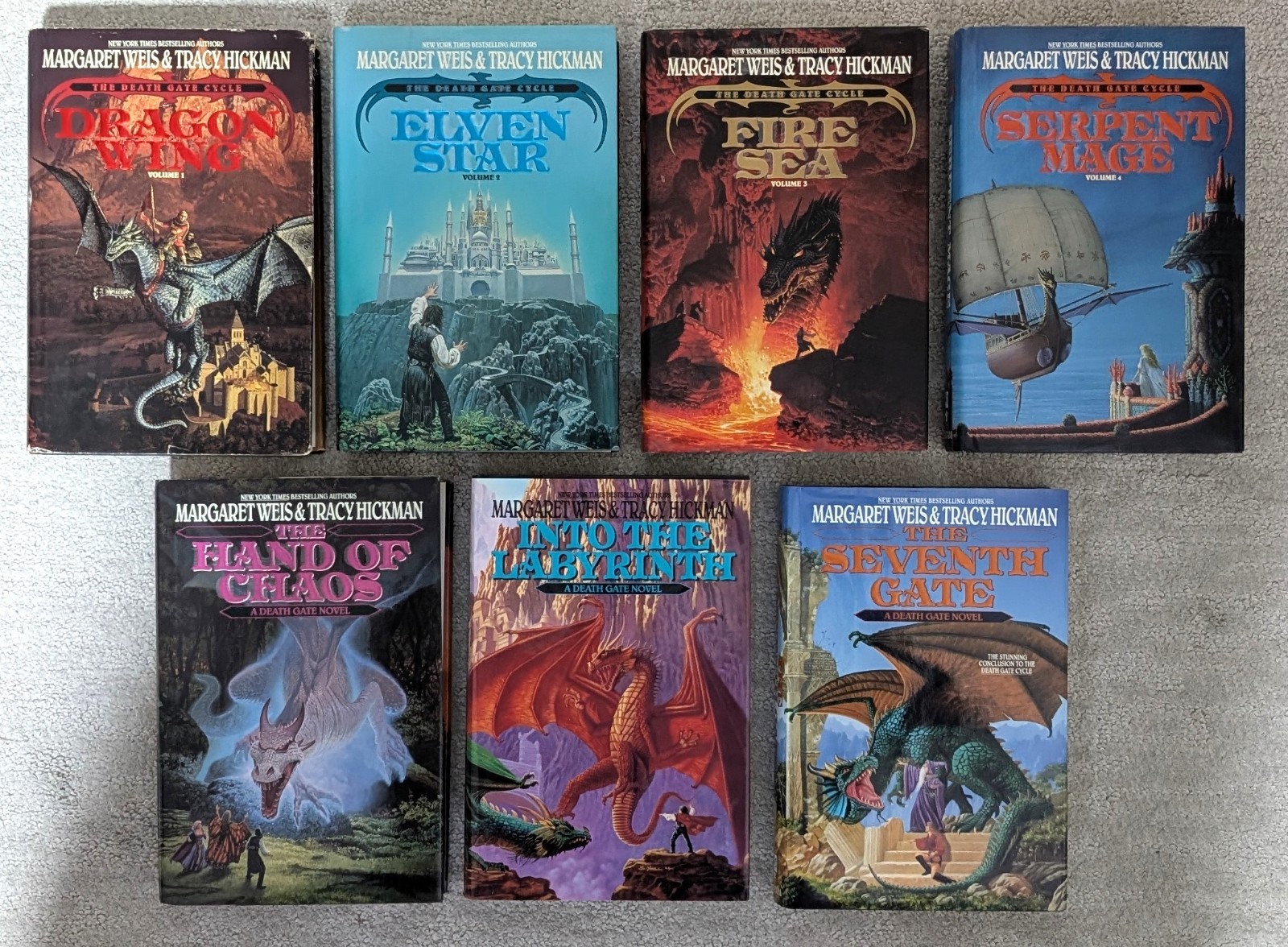 Weis & Hickman = THE DEATH GATE CYCLE = complete 7 hardcovers – 1st ed.