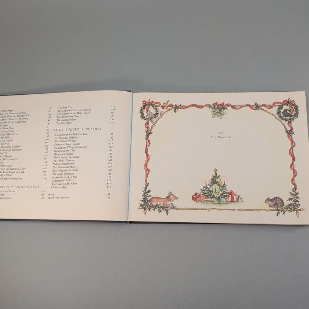 Vintage 1966 Take Joy! Tasha Tudor Christmas Book HC Blue Ex-Lib USA Illustrated