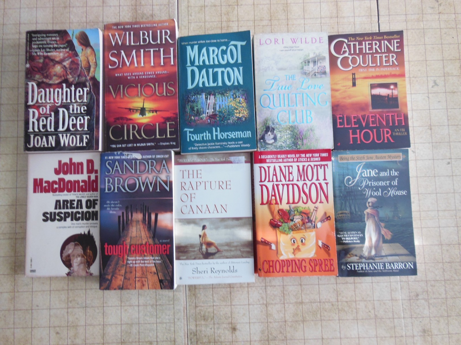 LOT r OF 10 MASS MARKET PAPERBACKS-by Various Authors-A Mix