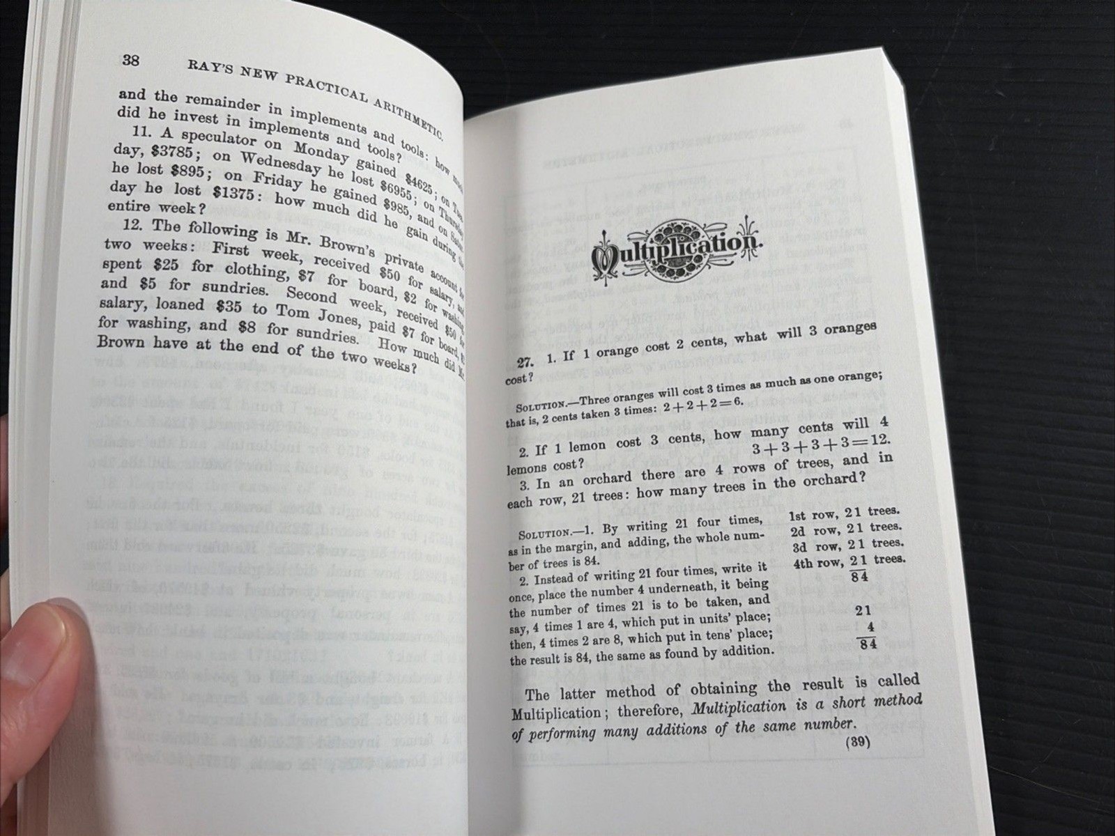 Ray’s New Practical Arithmetic By Joseph Ray PB Mott Media 1985