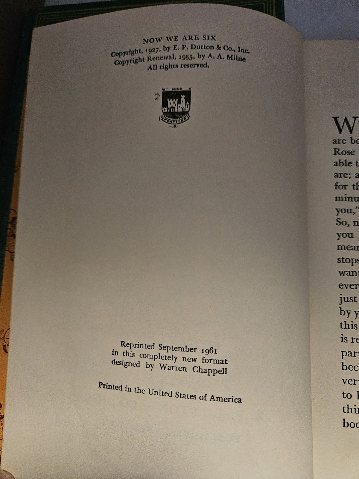 When We Were Very Young/Now We Are Six A.A. Milne 1961
