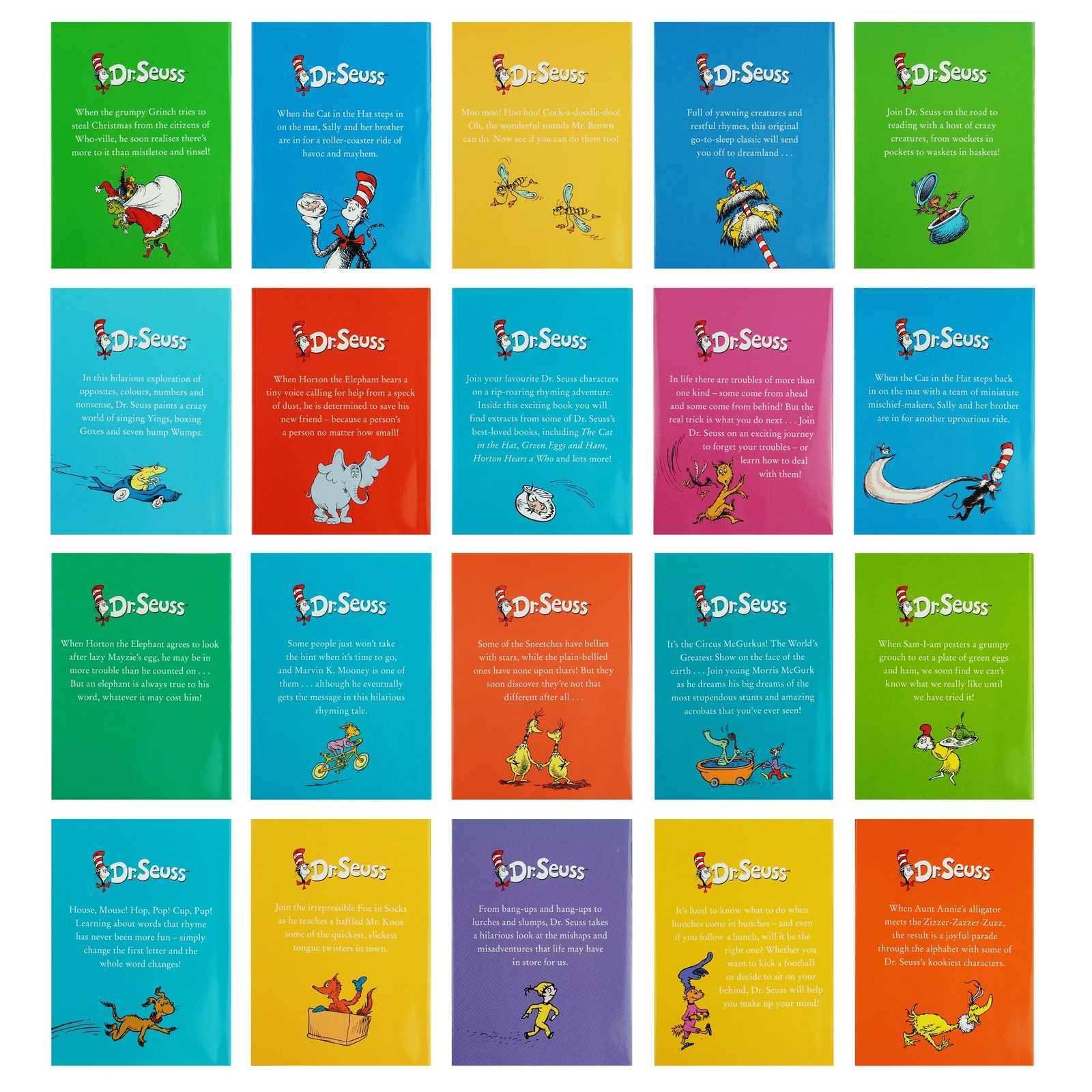 The Wonderful World of Dr. Seuss 20 Books Box Set – Ages 3-7 – Hardback
