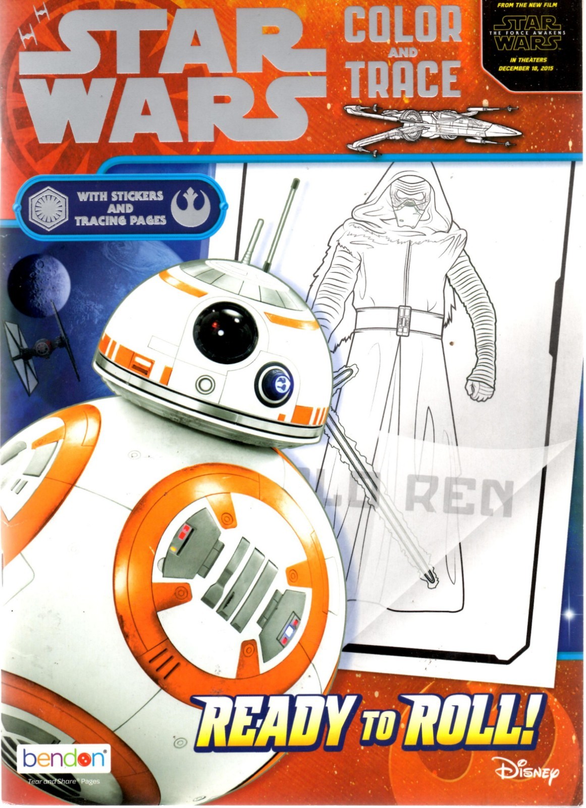 Star Wars Book – 2015 Bendon Inc. Color and Trace Ready to Roll!