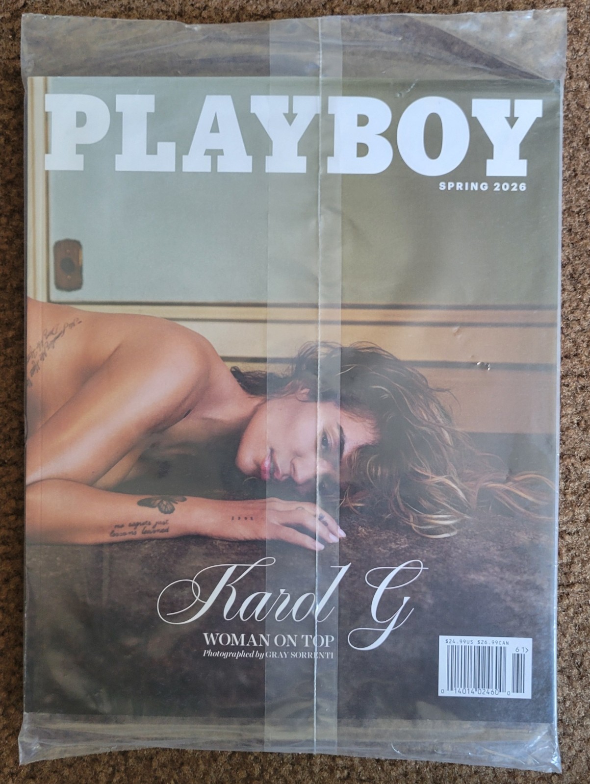 Playboy Magazine Spring 2026 KAROL G Nude * WOMAN ON TOP (SEALED) Ship Worldwide
