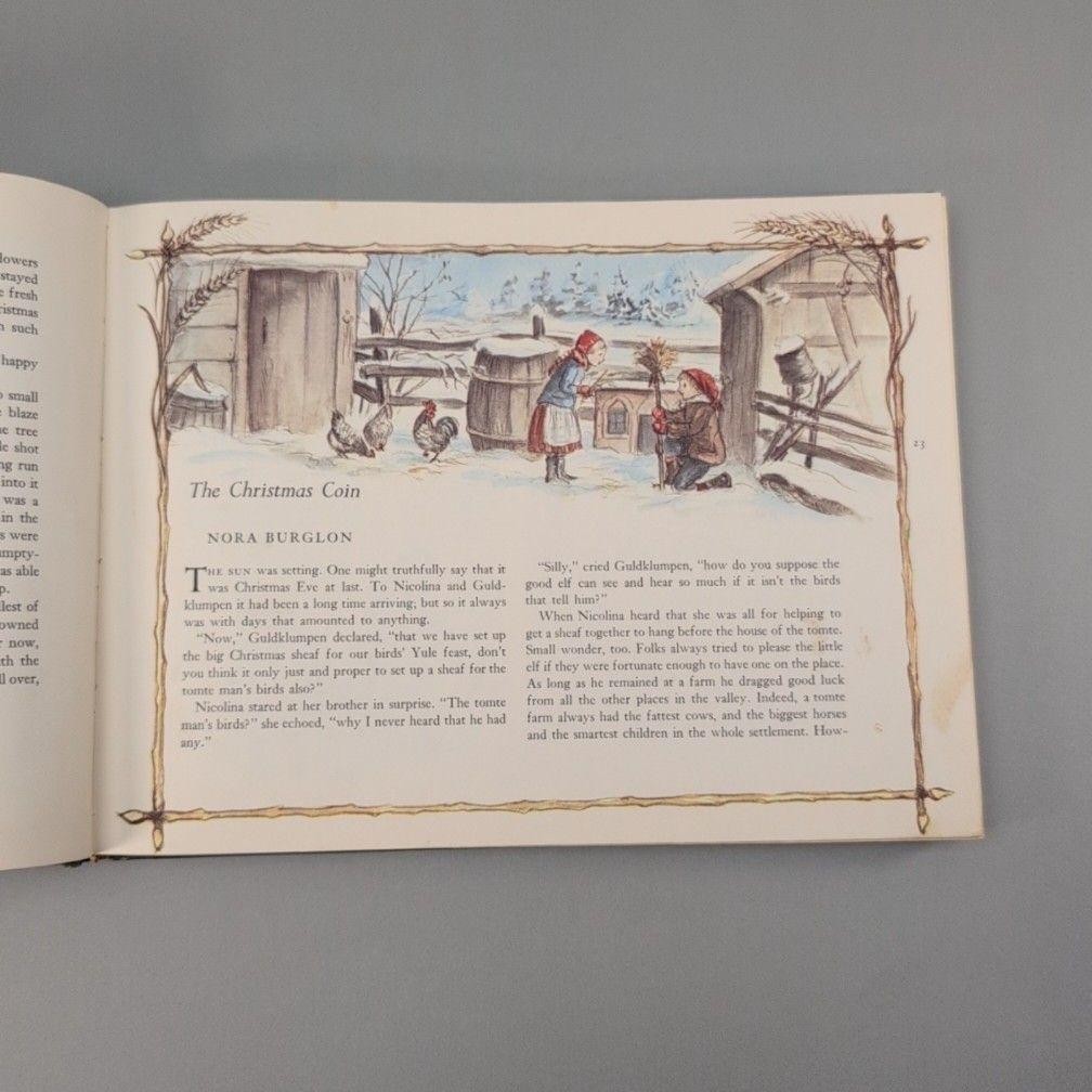 Vintage 1966 Take Joy! Tasha Tudor Christmas Book HC Blue Ex-Lib USA Illustrated