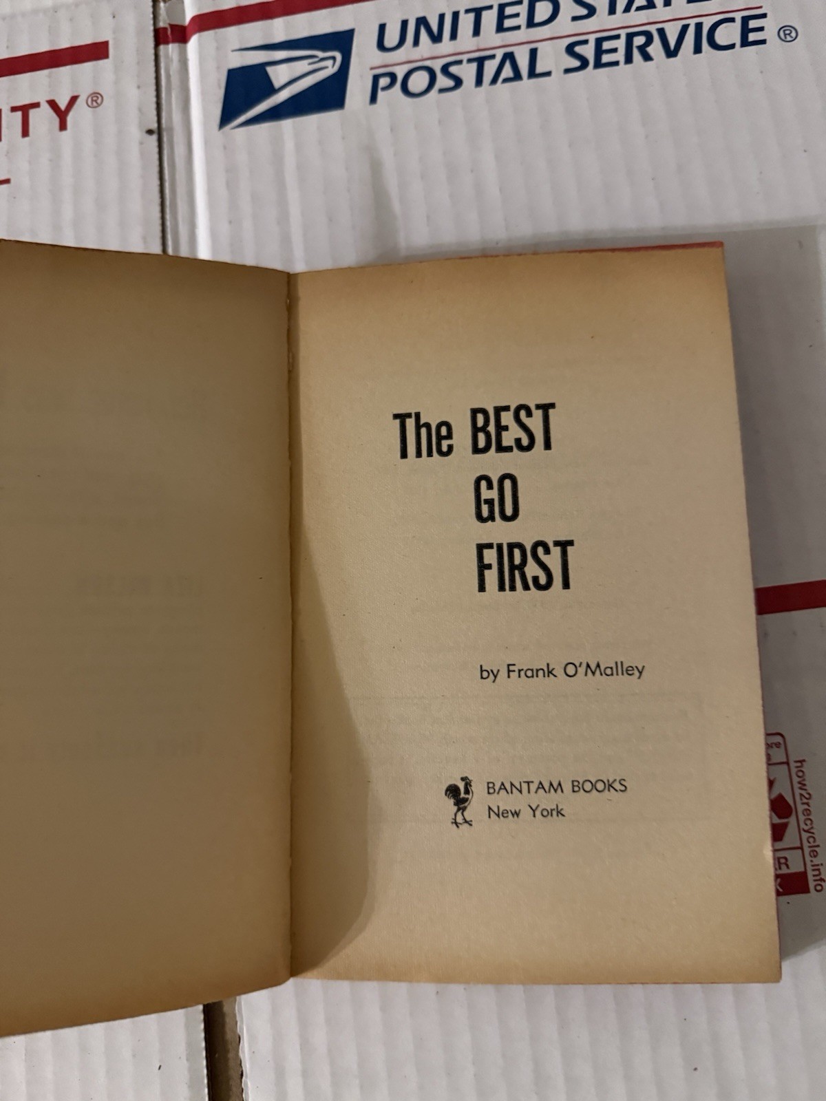 Crime gga Vintage Pb, The Best Go First by O’Malley, Bantam Book 959, 1952, SVG