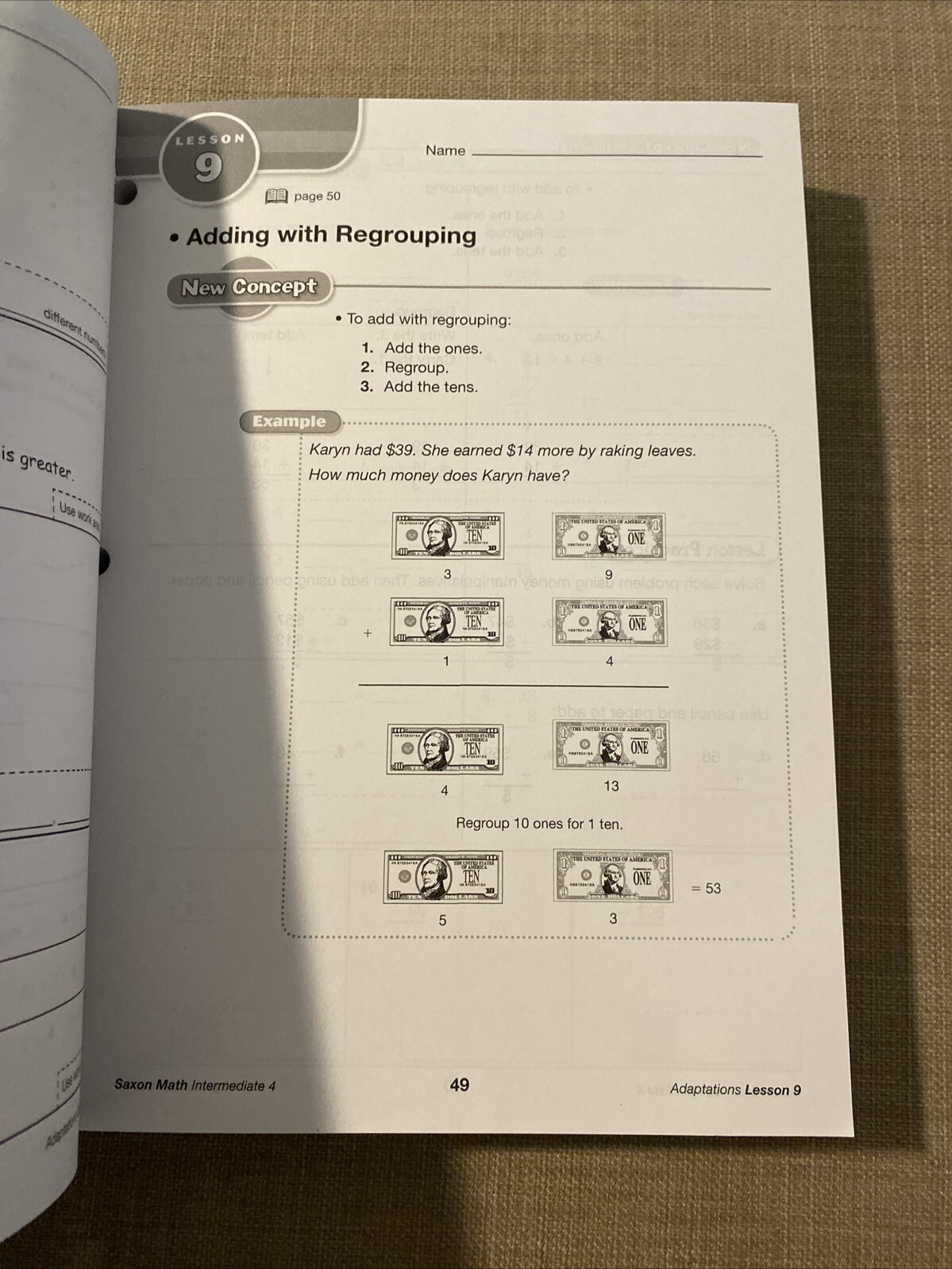 Student Workbook (Saxon Math Intermediate 4)