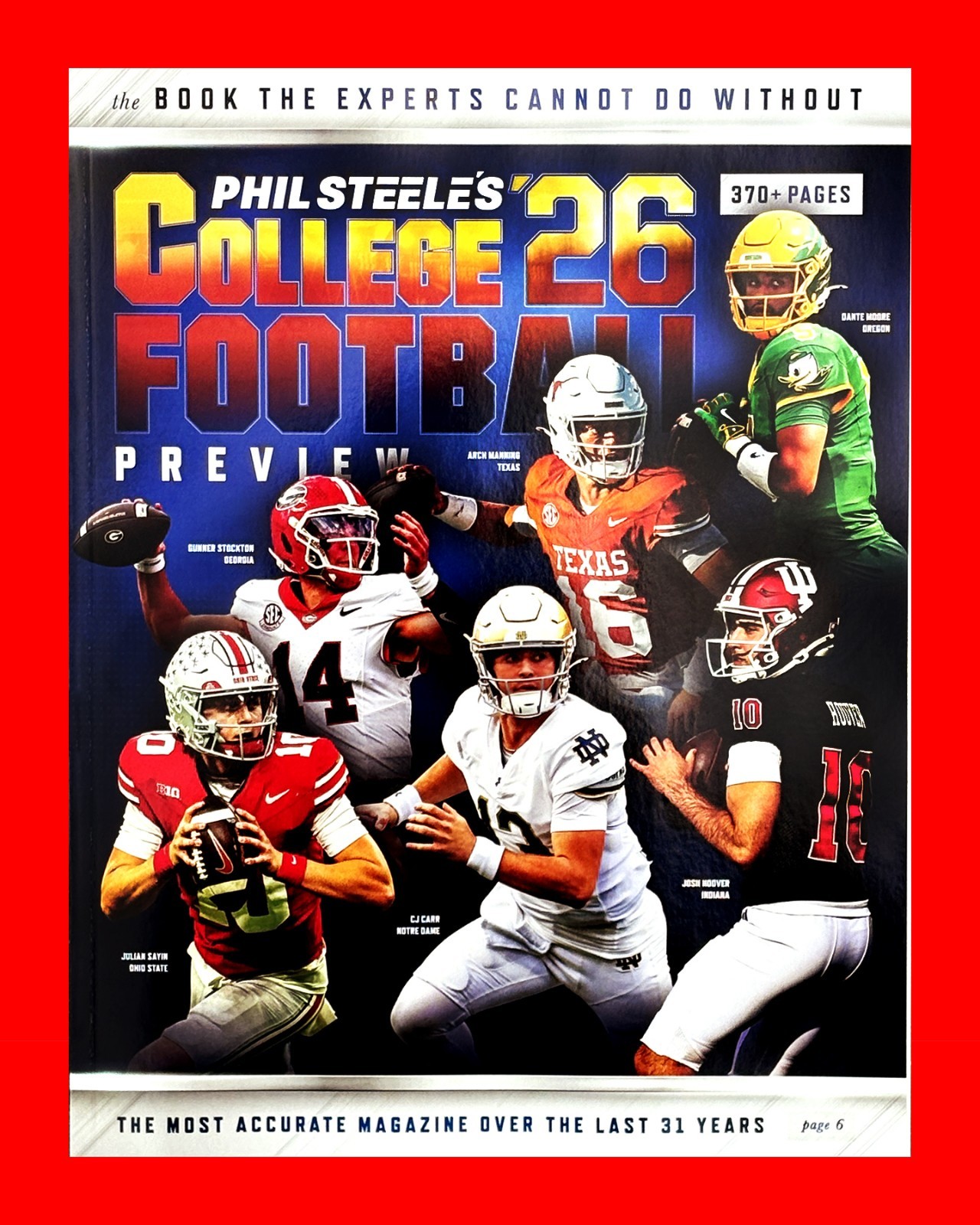 NEW Phil Steele&rsquo;s College Football 2026 Preview Magazine National Cover Edition