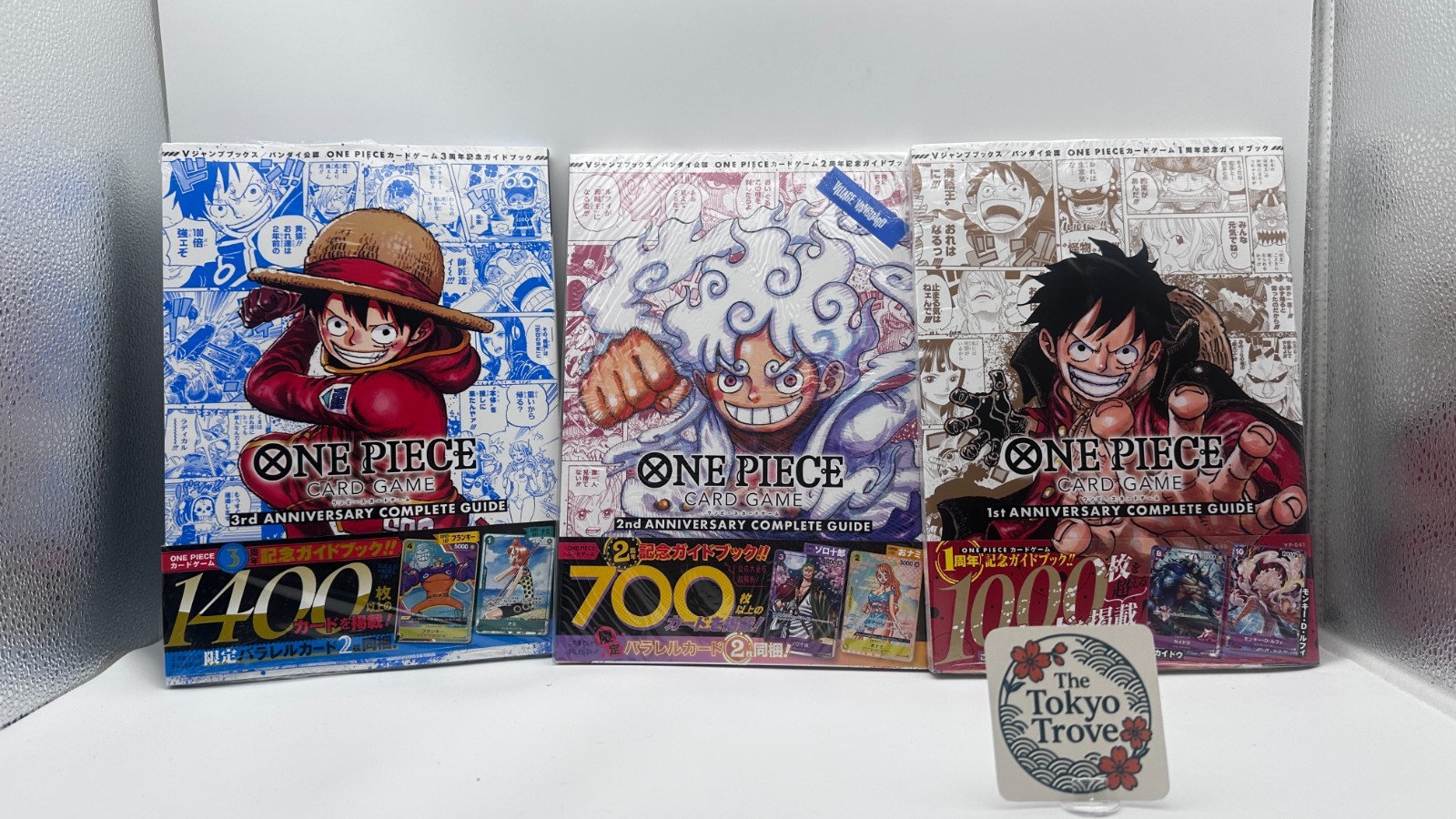 Brand New One Piece Card Game 1-3 Anniversary Guide Book Set 6 Promo Cards JDM