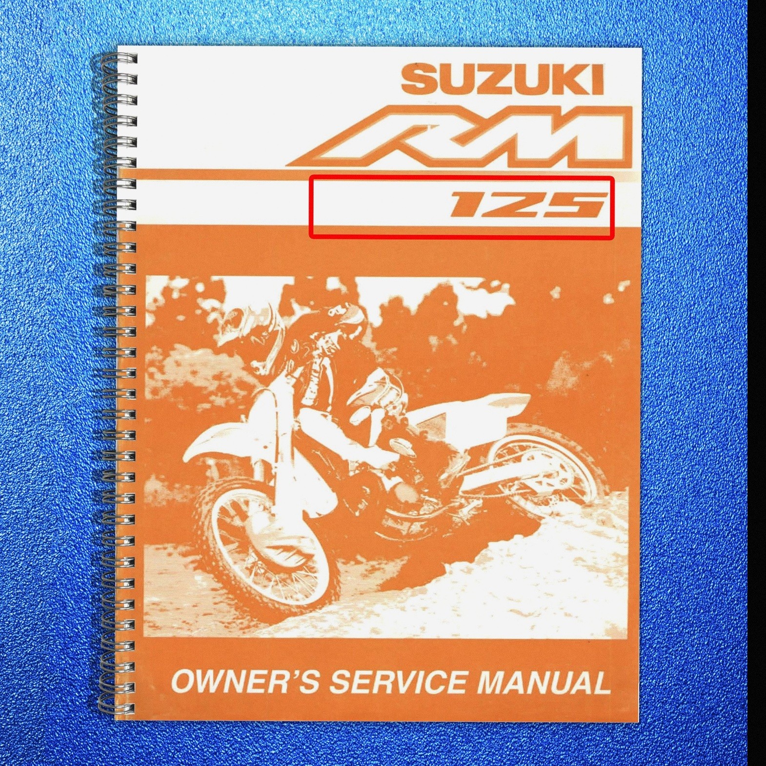 SUZUKI RM125 Owners Service Manual 2001 – STEEL WIRE BOUND – TOUGH COVERED