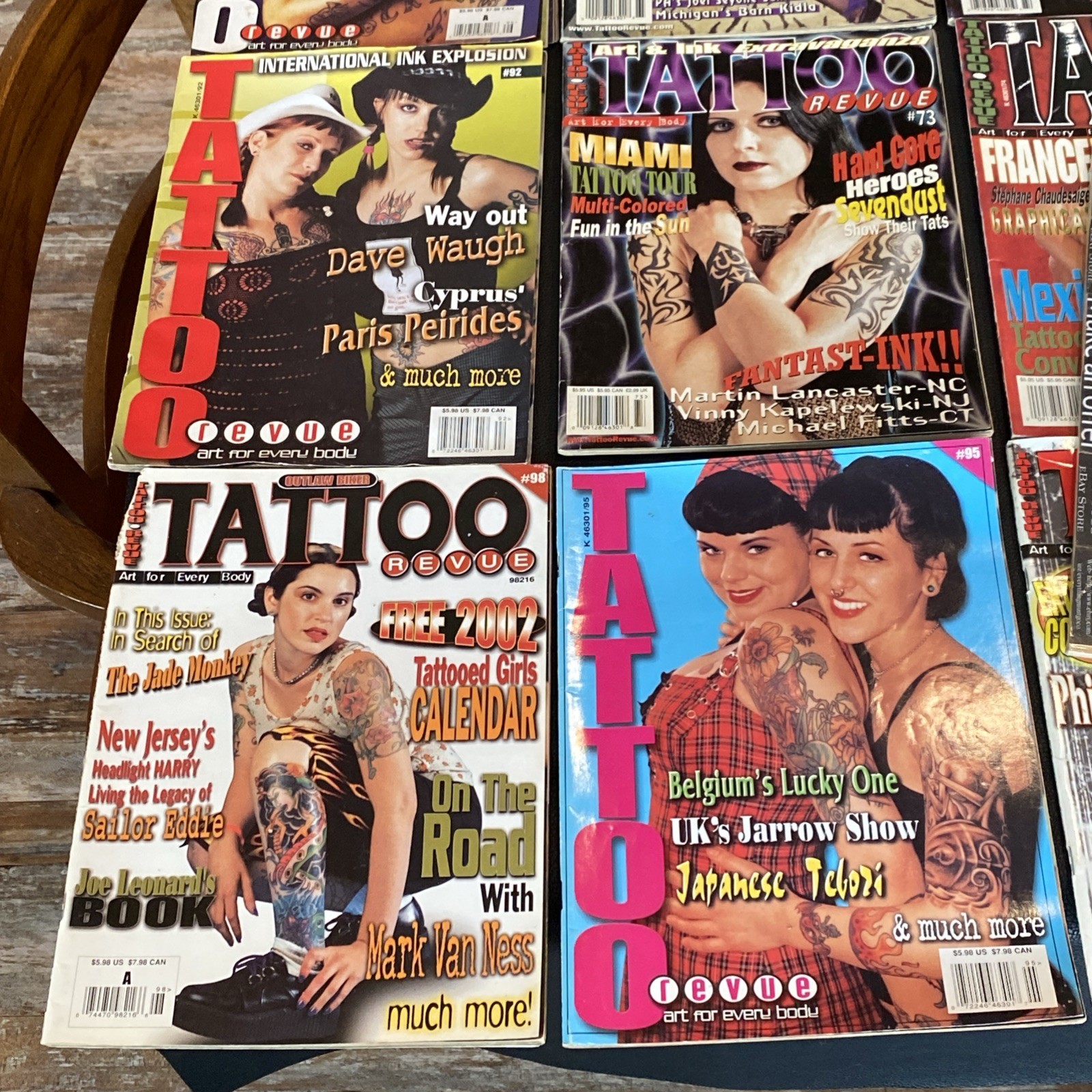 Lot of 17 Issue Vintage Tattoo Revue Magazine Late 1990s 2000s Ink Design Ideas