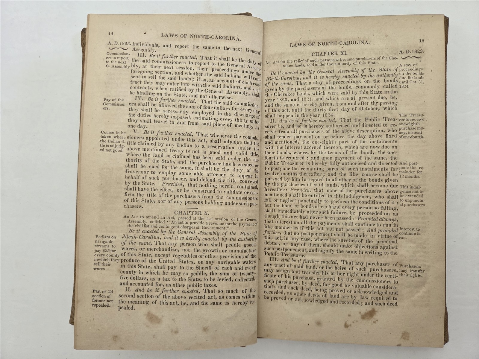 1824 antique NORTH CAROLINA LAW cherokee slavery free person color history