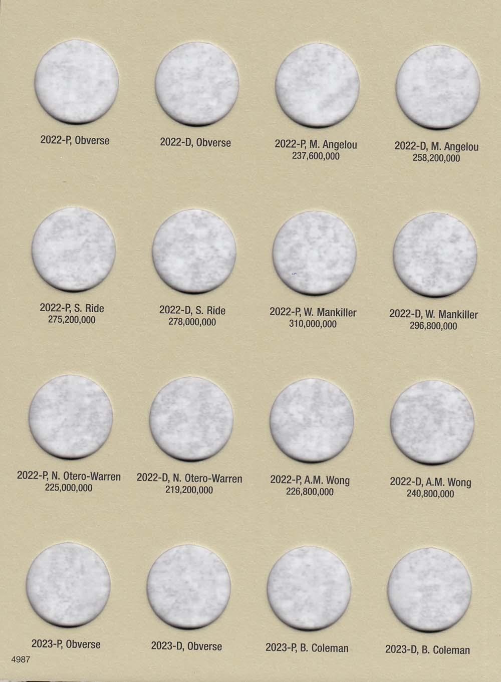 New Harris Folder For American Women Quarter Coin 2022-2025 P&D Mini Album