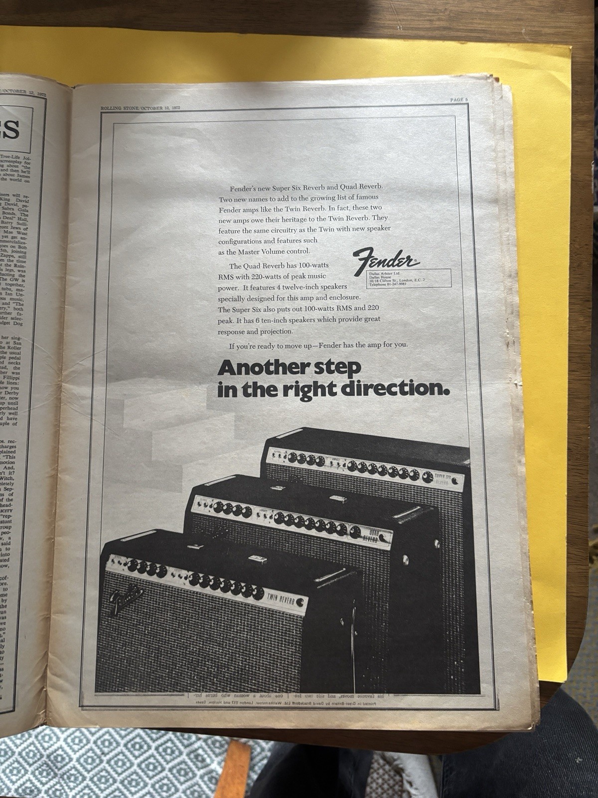Rolling Stone magazine newspaper October 12 1972